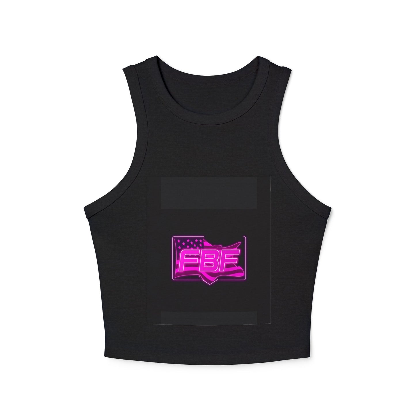 Patriotic Women's Micro Rib Racer Tank Top - Bold Graphic Tee, Summer Wear, 4th of July, Pride, Casual Outfit
