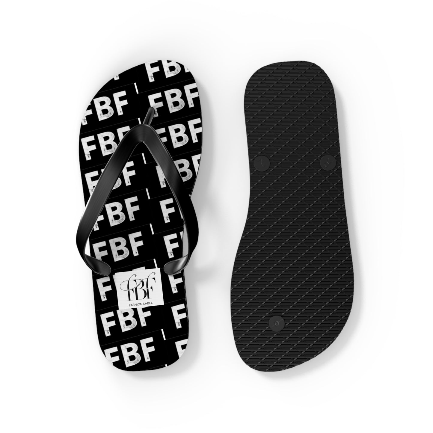 Trendy Flip Flops with FBF Print - Summer Vacation Footwear, Beach Wear, Casual Sandals, Gift for Sun Lovers, Stylish Pool Slides