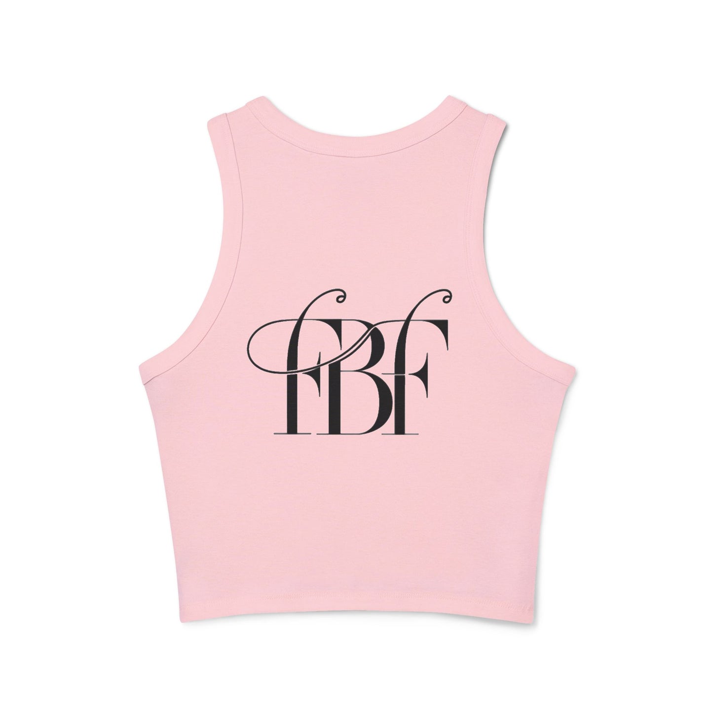 Trendy Women's Ribbed Racer Tank Top, Casual Summer Top, Graphic Crop Tank, Festival Wear, Cute Workout Shirt