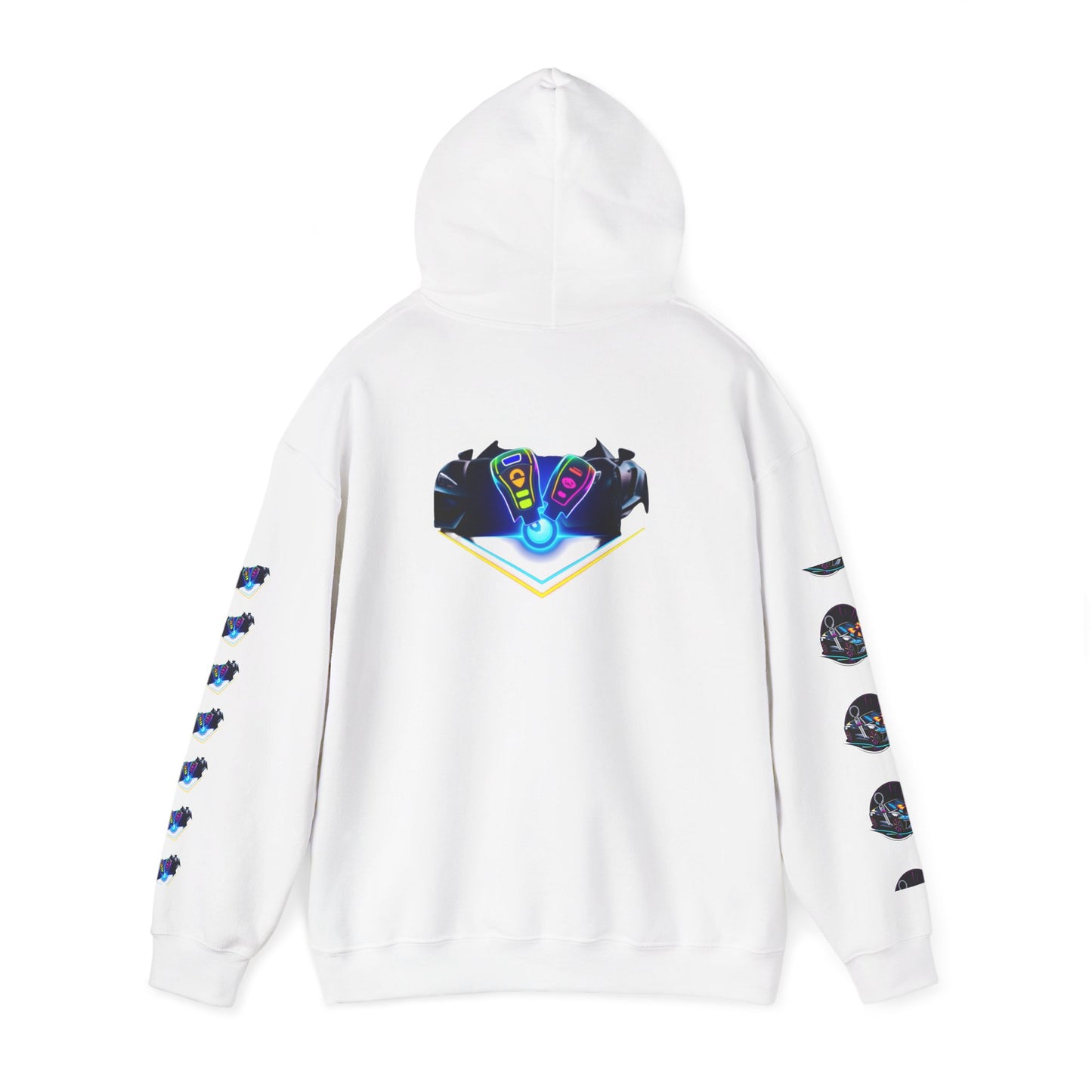 Stylish Unisex Heavy Blend™ Hoodie with Neon Design - Perfect for Winter Fashion & Casual Outings