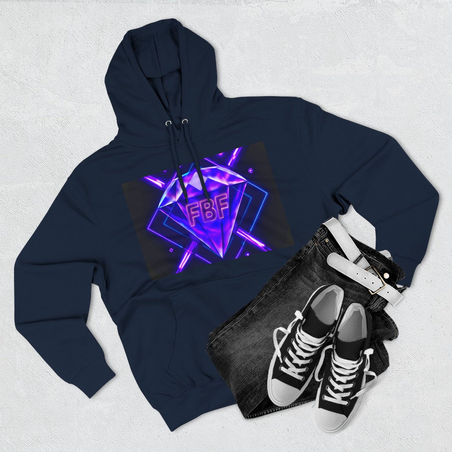Futuristic Neon Fleece Hoodie, Stylish Sweatshirt, Vibrant Graphic Pullover, Perfect Gift for Tech Lovers, Unique Streetwear