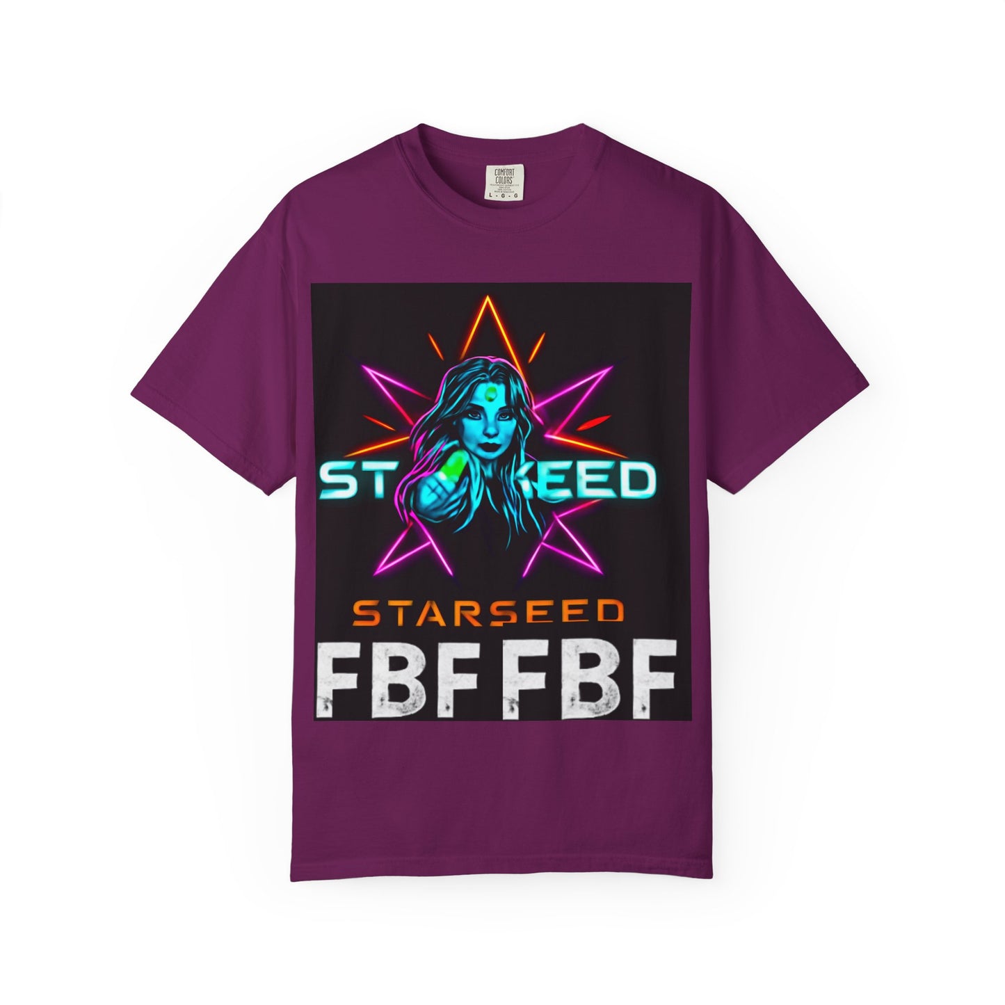 Neon Graphic T-Shirt - Starseed FBF Tee, Unisex Fashion, Cool Gift, Festival Wear, Retro Style, Casual Streetwear