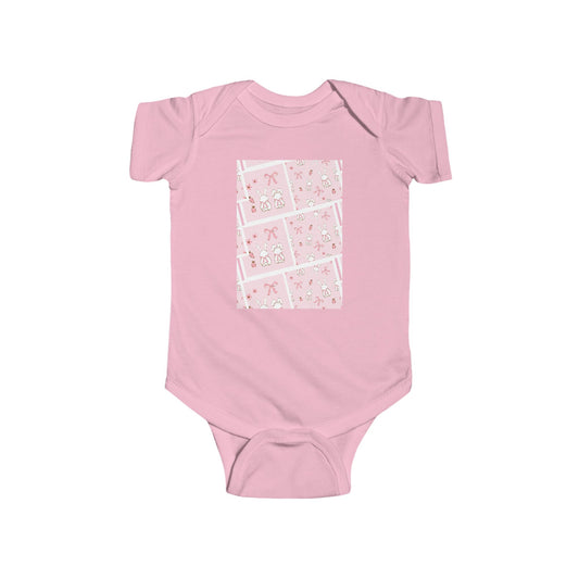 Pink bunnies Infant Fine Jersey Bodysuit