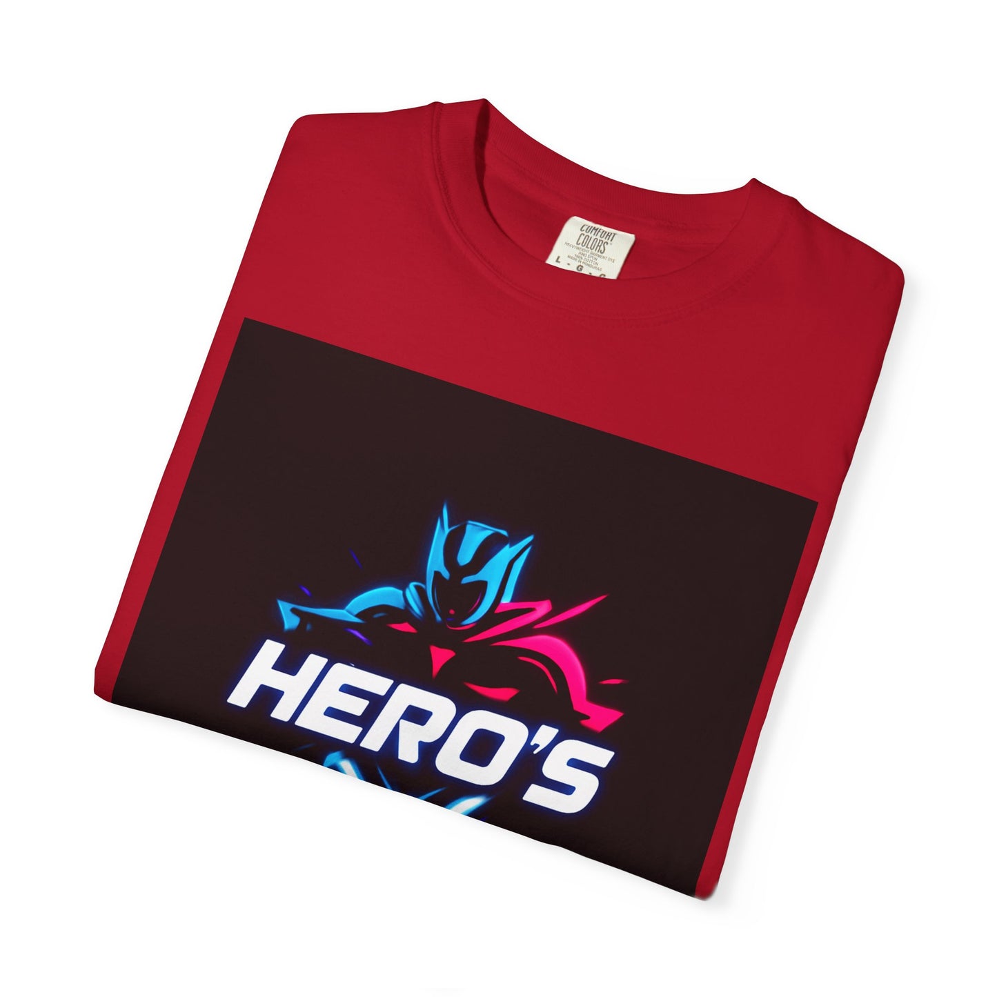 Hero's Unisex Garment-Dyed T-shirt, Casual Tee, Perfect for Gifting, Comic Fans, Hero Celebrations, Graphic Tee, Everyday Wear