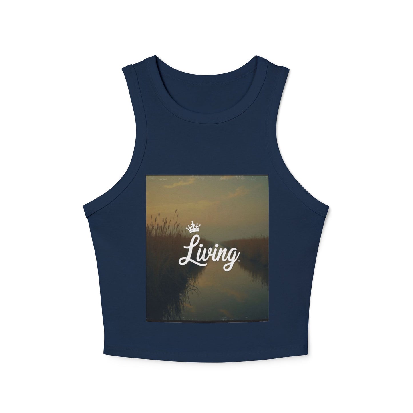 Women's Stylish Micro Rib Racer Tank Top - Summer Vibes, Living Life, Perfect for Festivals & Beach Days, Casual Wear, Gift Idea