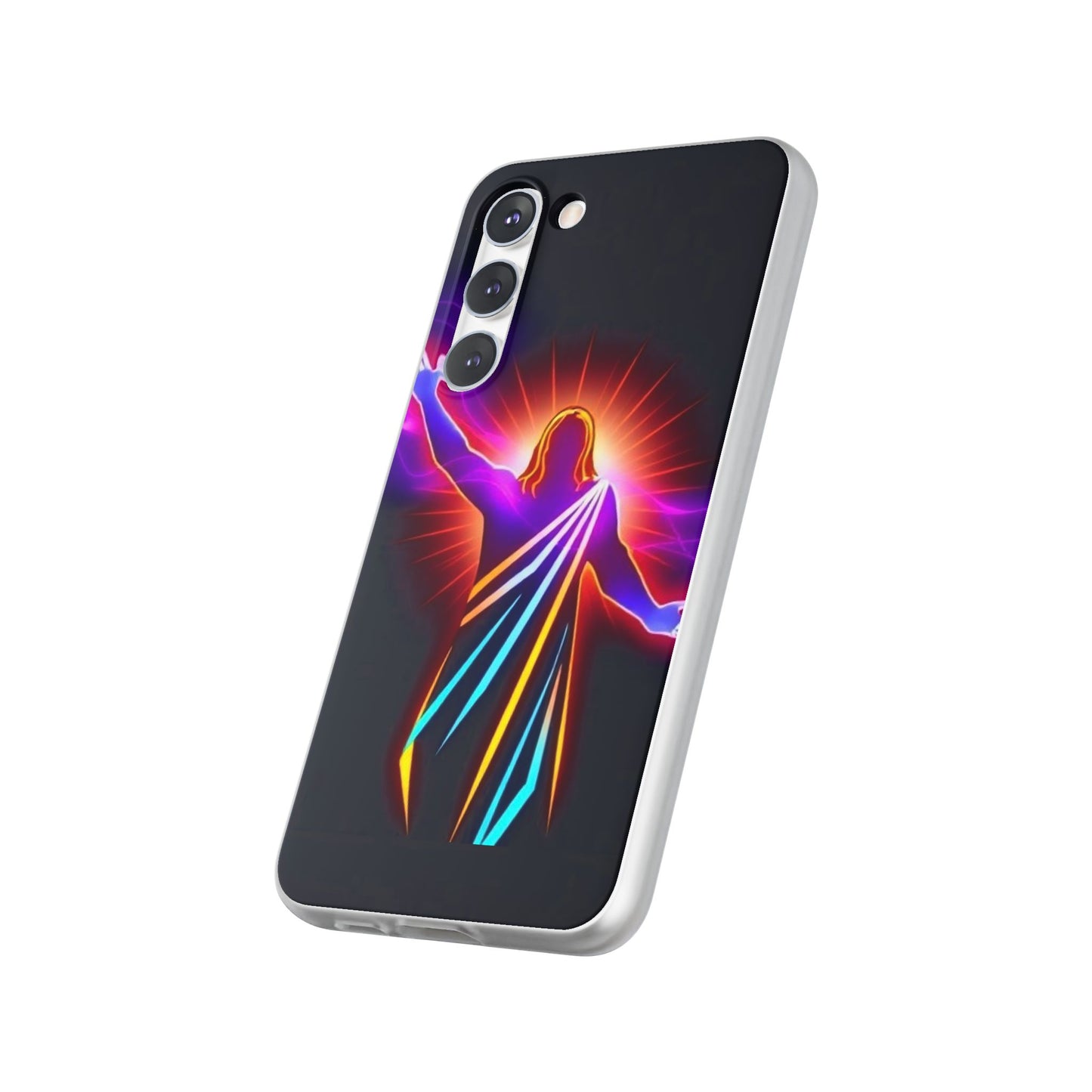 Inspirational Jesus Flexi Case - Colorful Phone Cover for Spiritual Connection
