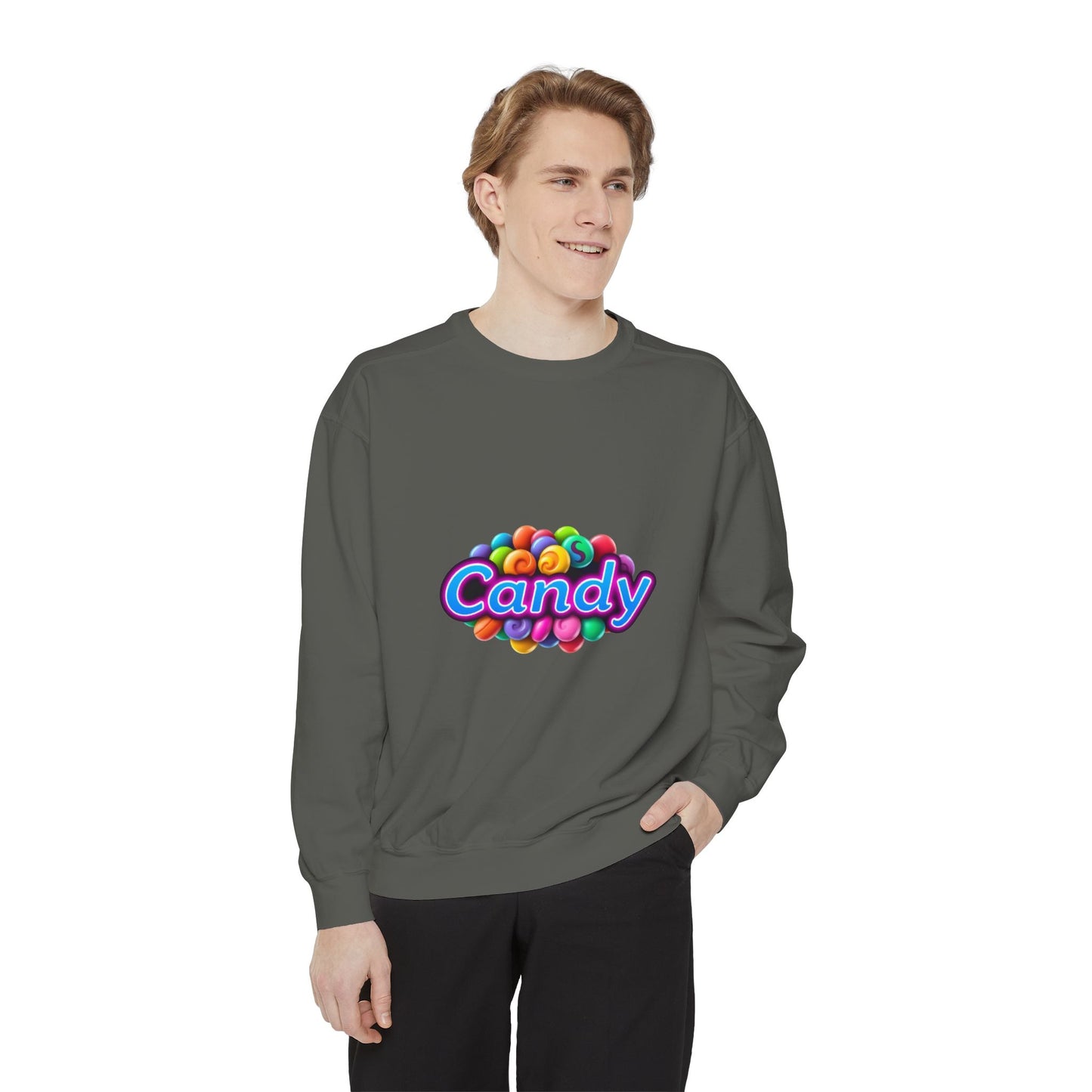 Candy-Themed Unisex Garment-Dyed Sweatshirt - Nostalgic Apparel for Sweet Lovers, Cozy Casual Wear, Gift for Candy Lovers, Colorful [...]