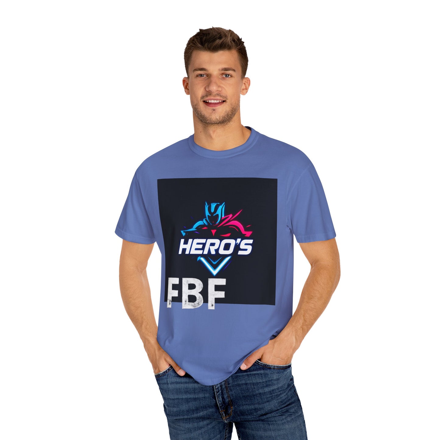 Hero's Unisex Garment-Dyed T-shirt, Casual Tee, Perfect for Gifting, Comic Fans, Hero Celebrations, Graphic Tee, Everyday Wear