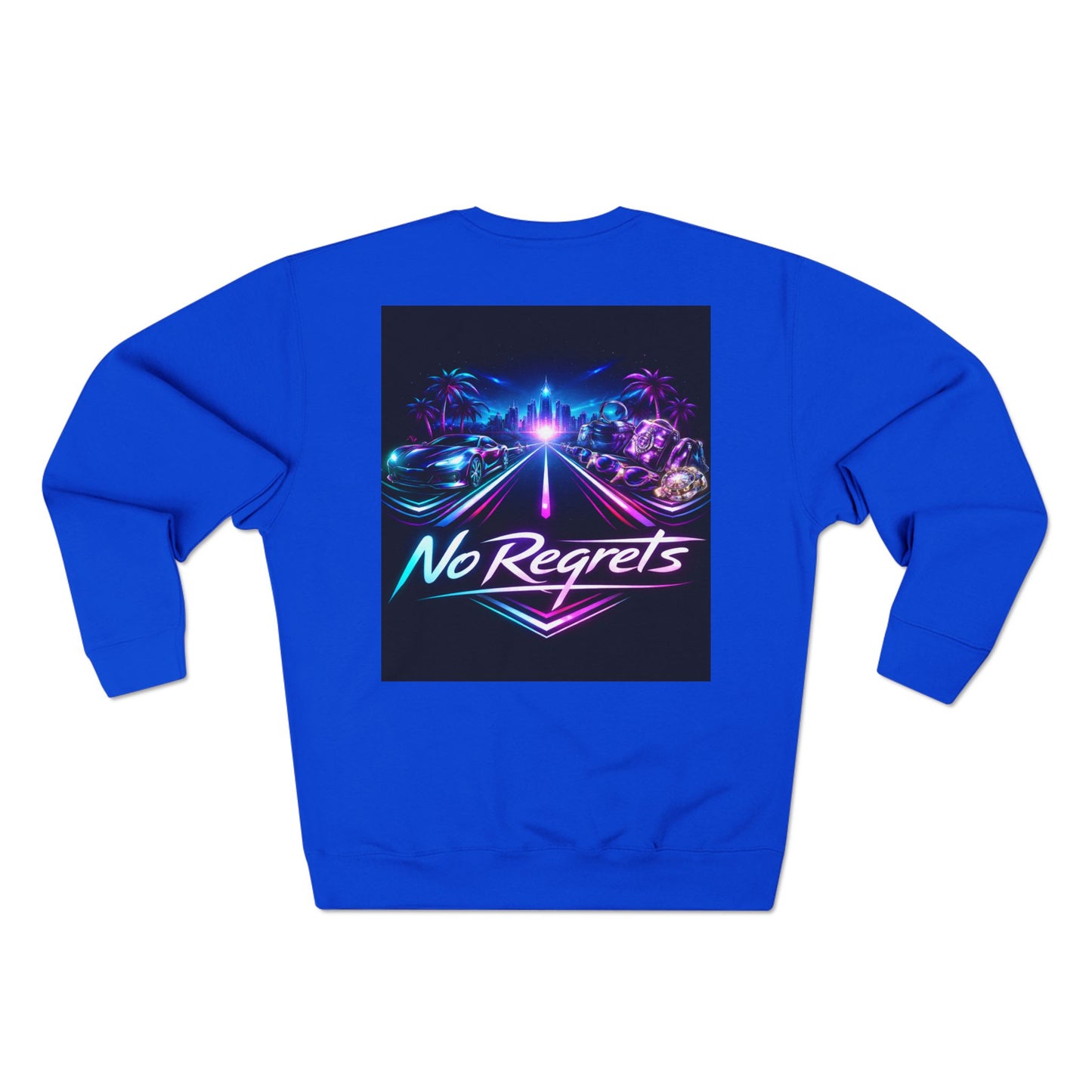 No Regrets Retro Vaporwave Crewneck Sweatshirt