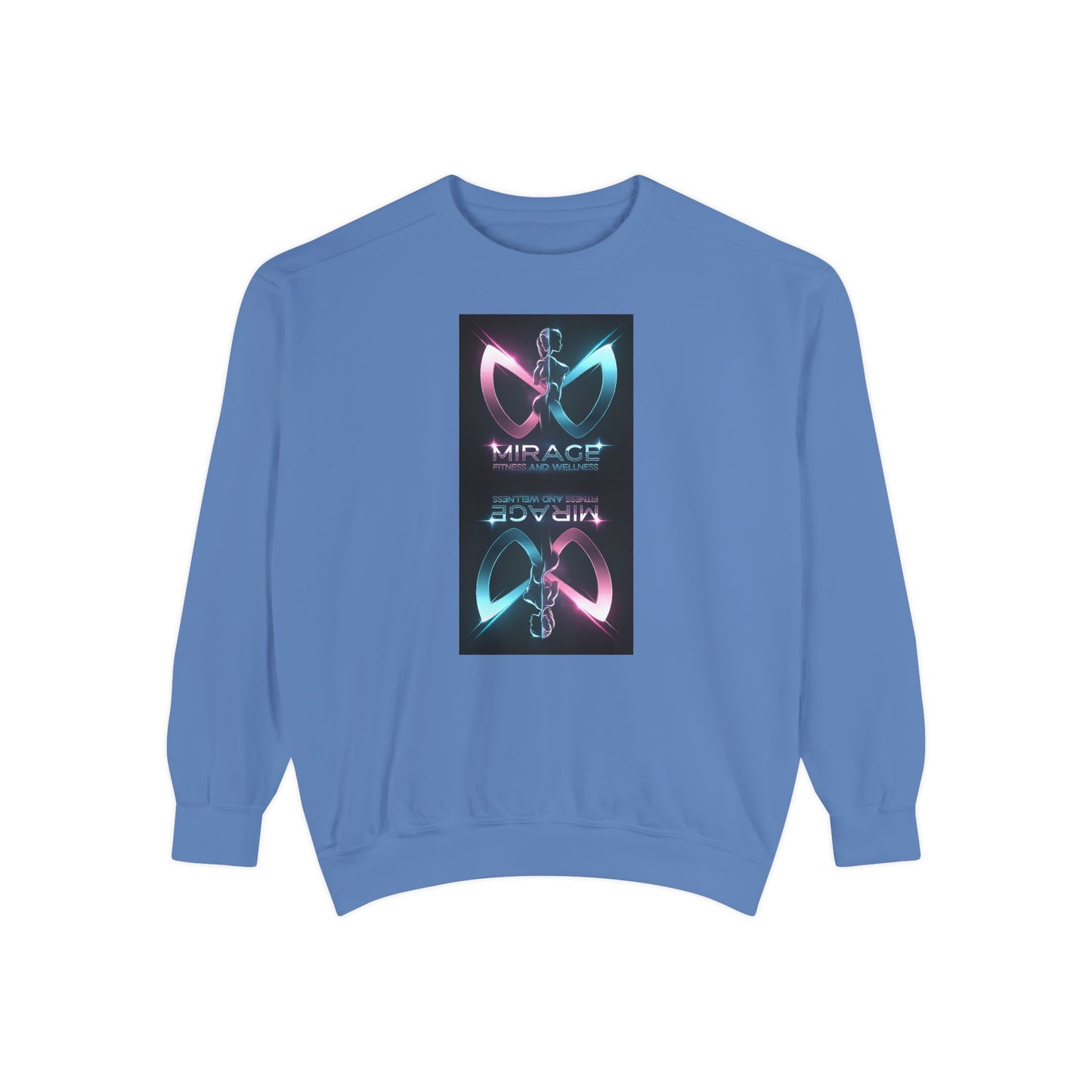 Retro Neon Mirage Sweatshirt — 'Mirage' Vaporwave Graphic Crewneck