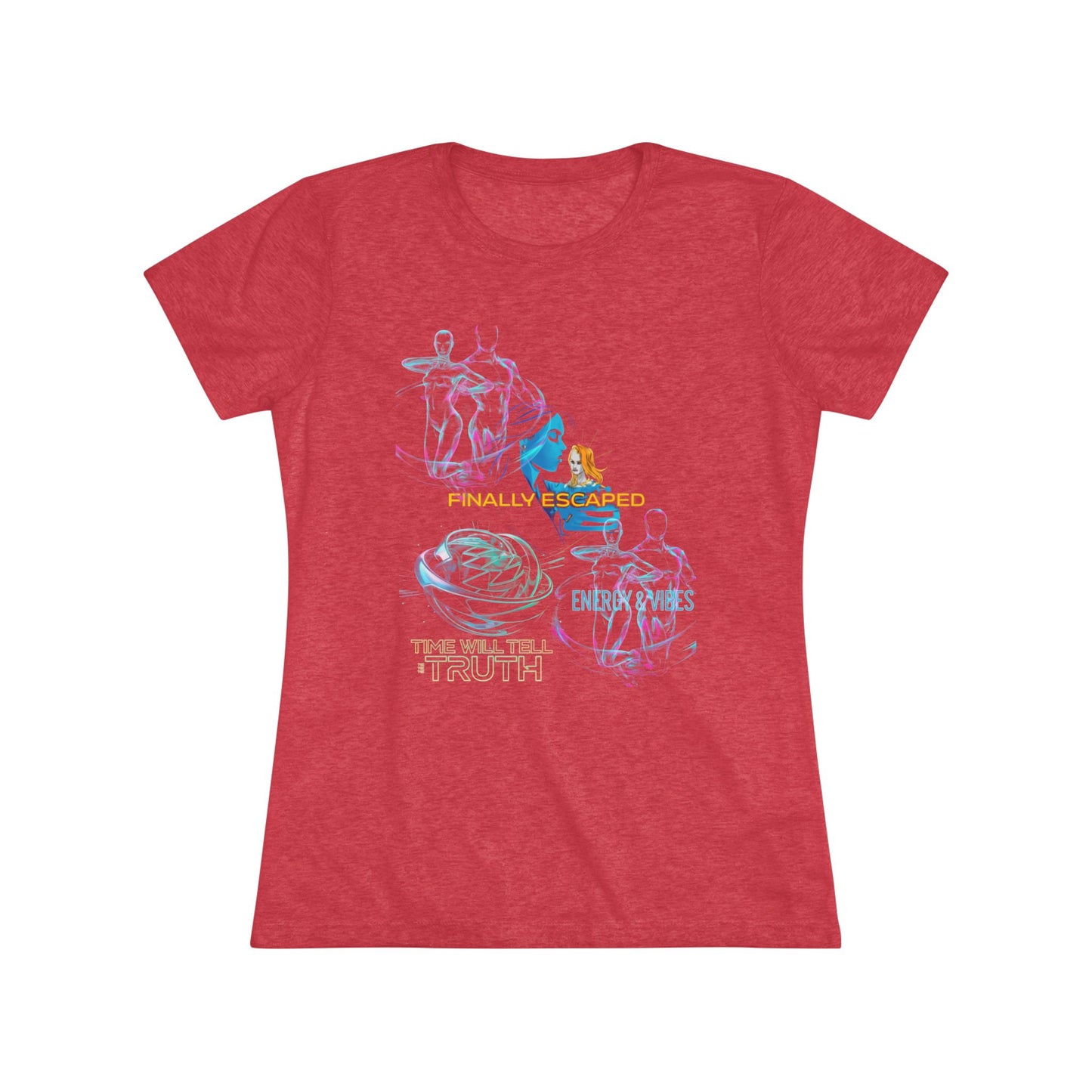 “No Breadcrumbs Unless on a Cutlet” Womens Tee — Funny Neon Cat & Rooster Graphic T-Shirt