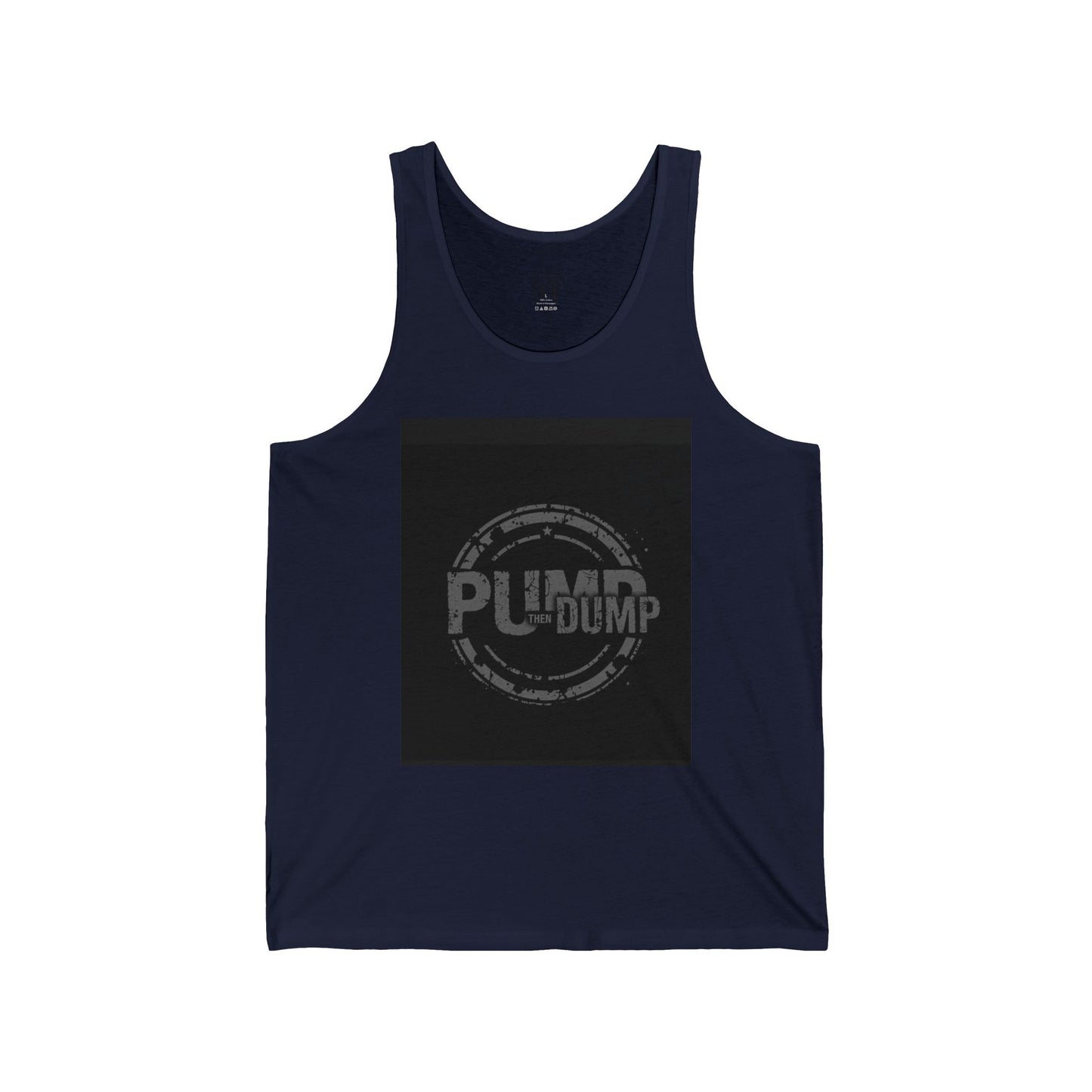 Classic Graphic Jersey Tank Top for Fitness & Casual Wear | Pump & Dump Design, Gym Tank, Unisex Tee, Summer Outfit