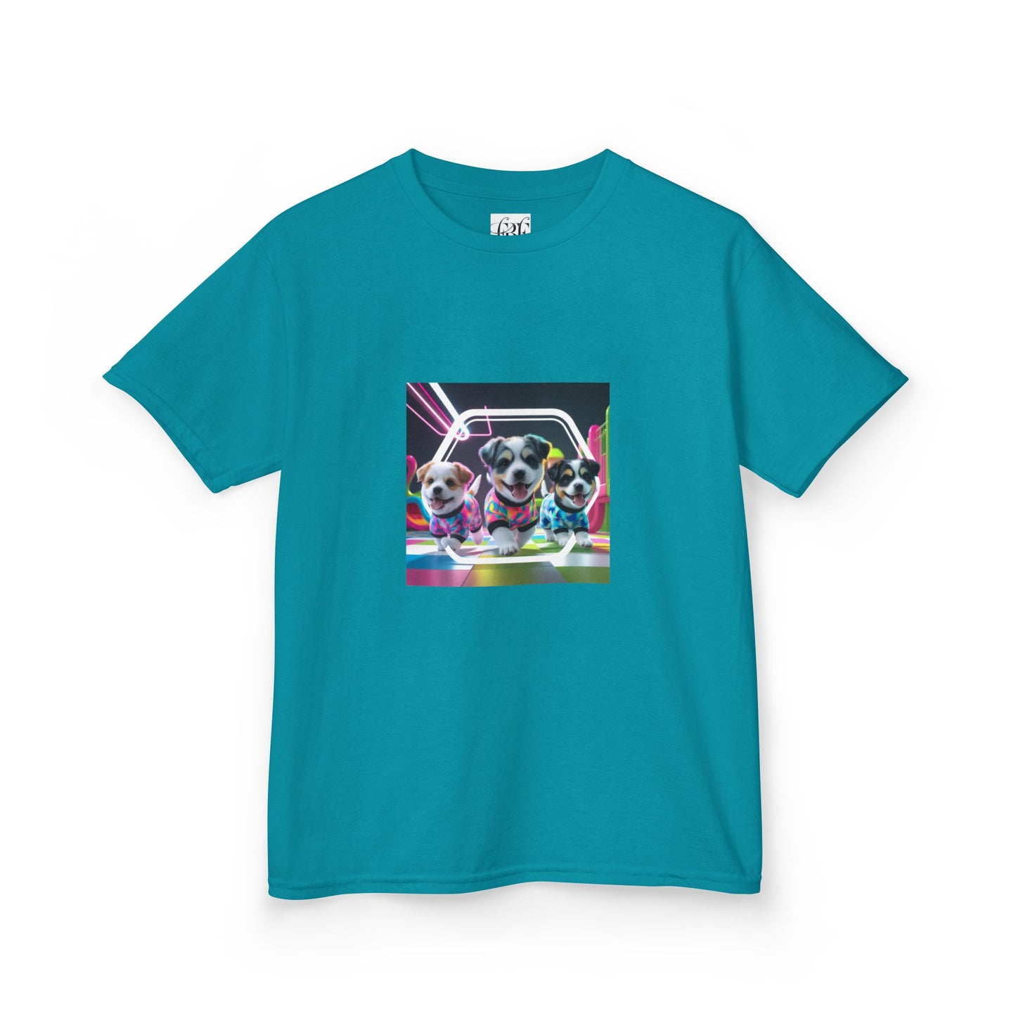 Colorful Dog-Themed Kids Tee - 'Unity Fun' Design