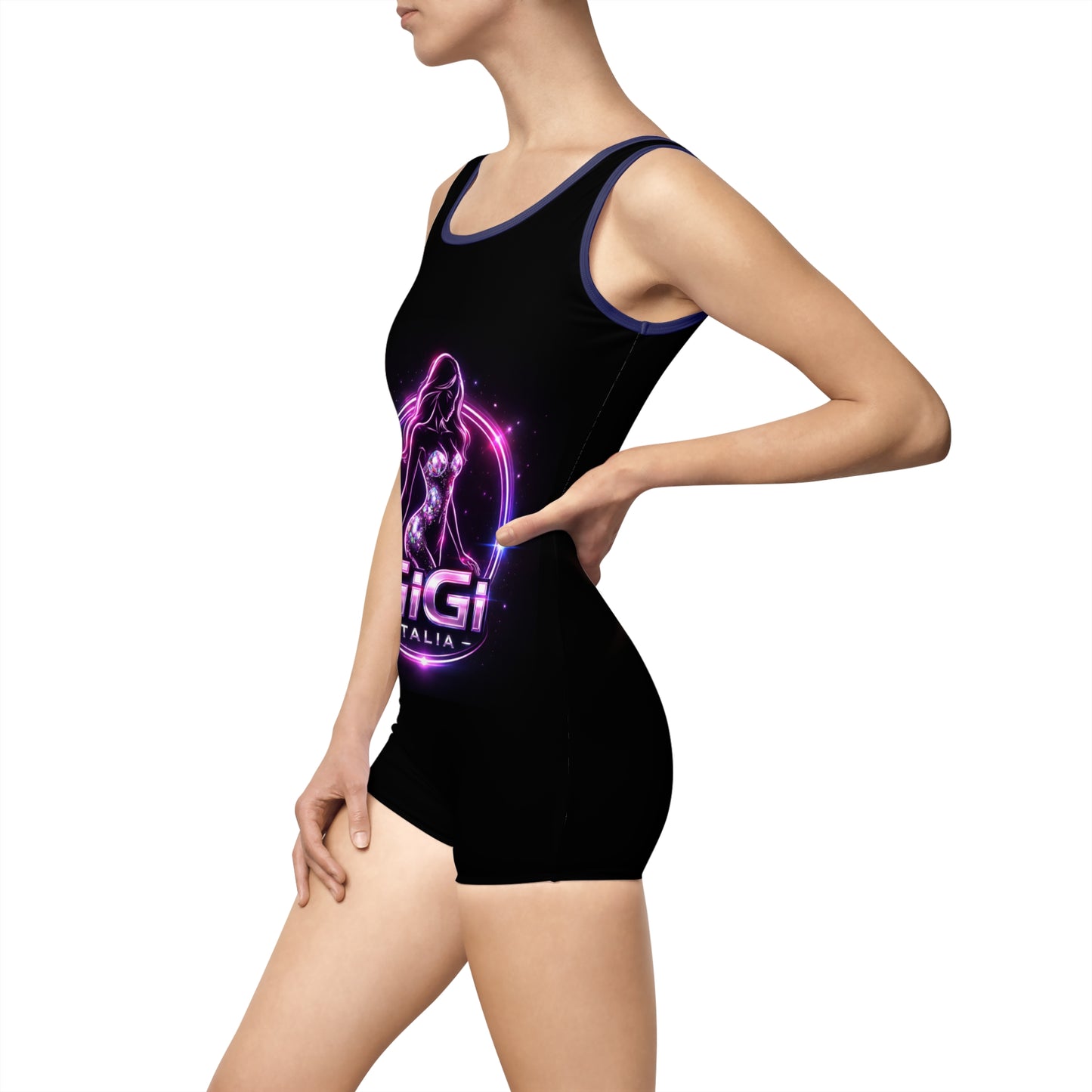 Gigi Italia Retro Neon One-Piece Swimsuit