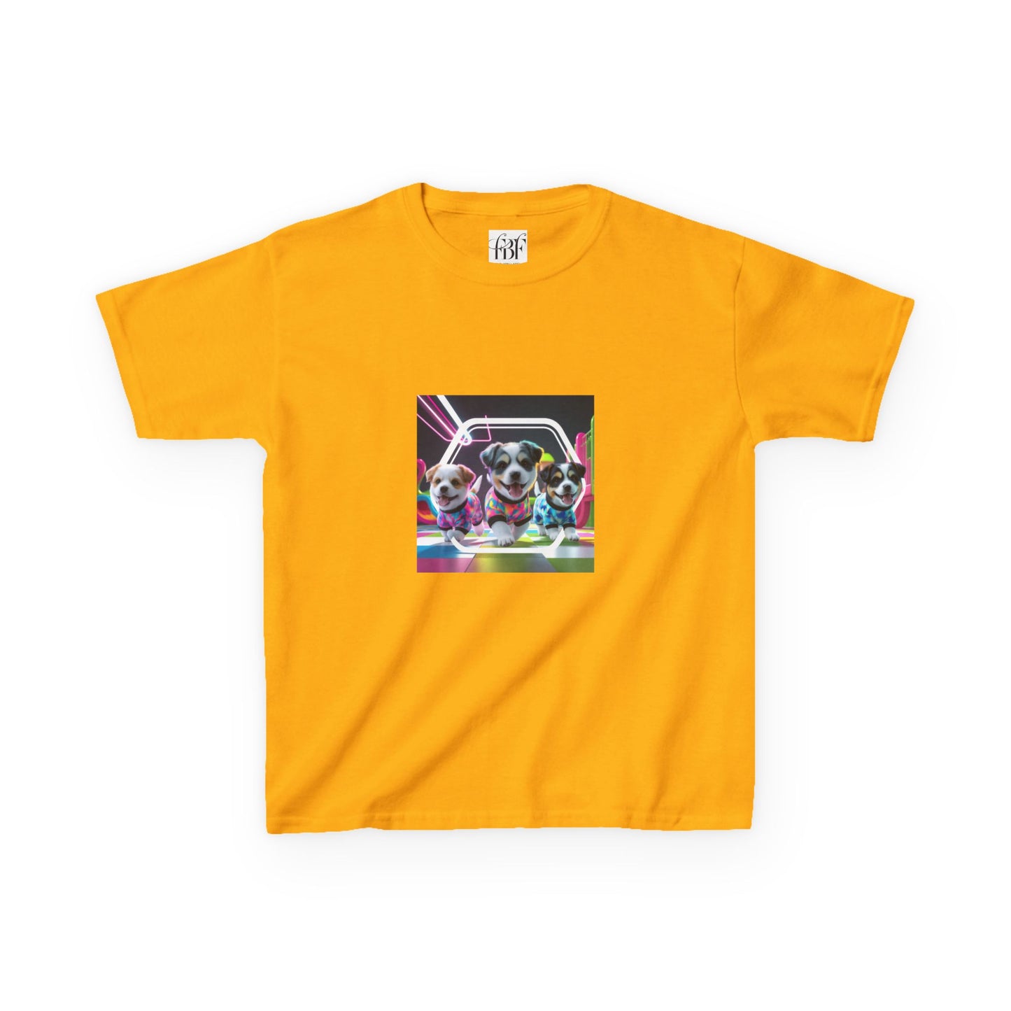 Colorful Dog-Themed Kids Tee - 'Unity Fun' Design