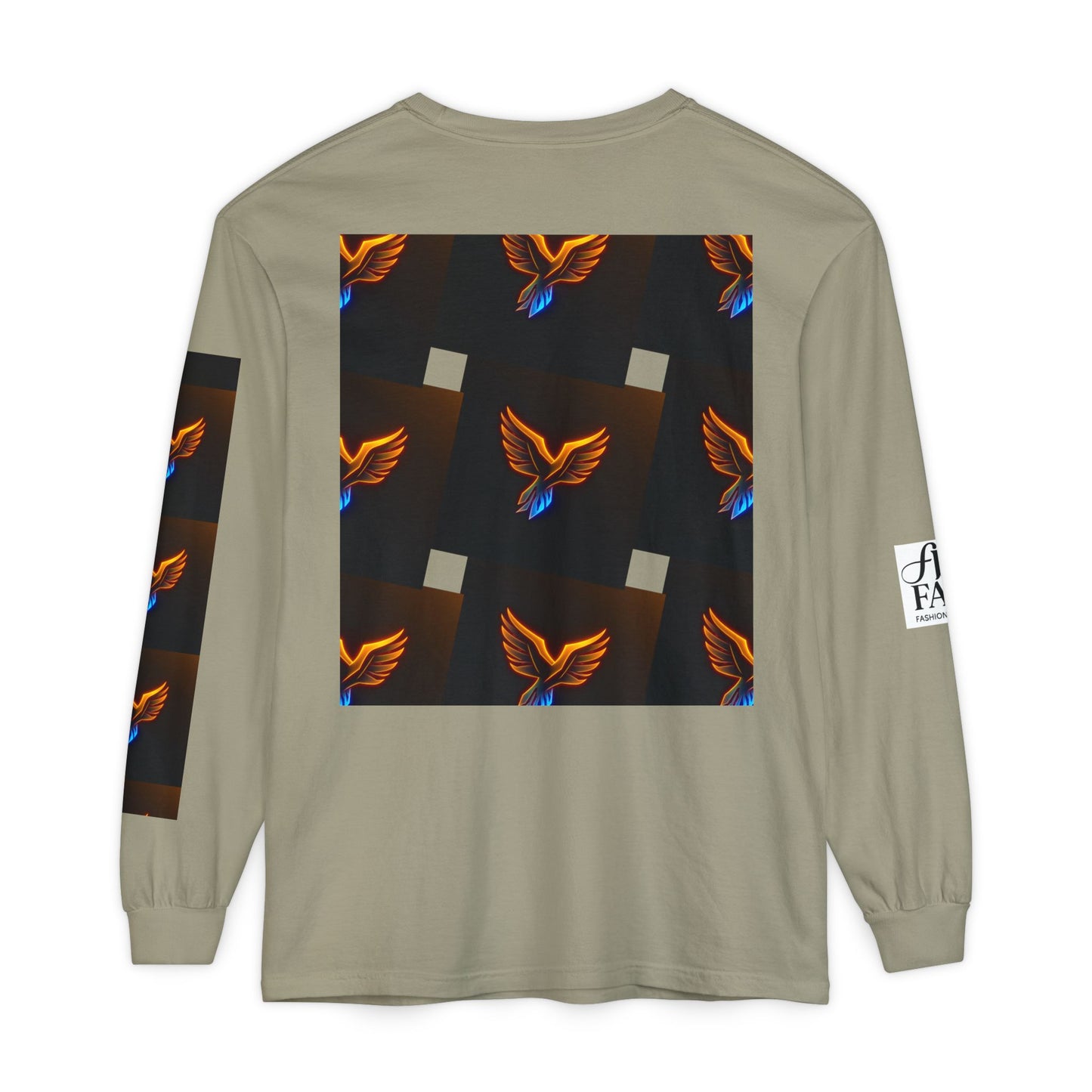 Vibrant Long Sleeve T-Shirt with Phoenix Design - Casual Wear for Bird Lovers, Gifts, Unique Fashion, Everyday Style, Unisex Apparel