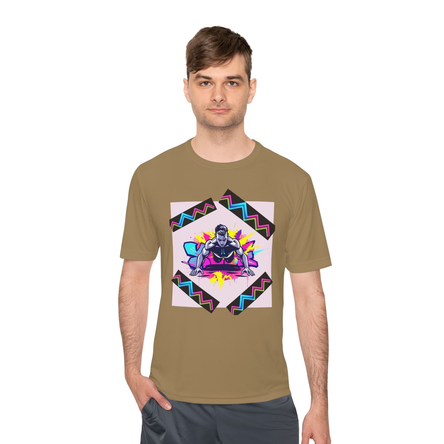 Vibrant Graphic Moisture Wicking Tee for Active Lifestyle