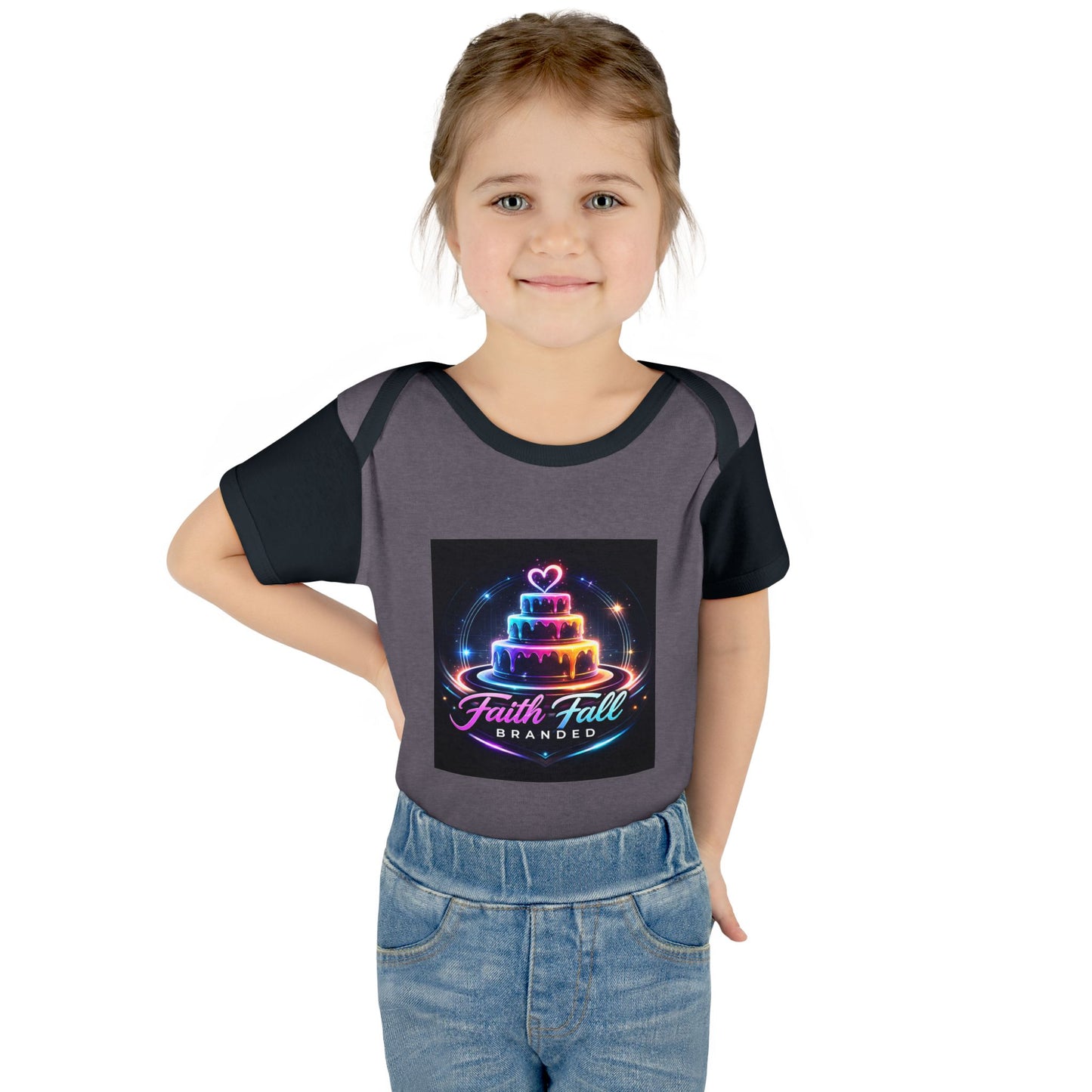 Infant Bodysuit — Neon Cake 'Faith, Fall, Brander' Baby Onesie