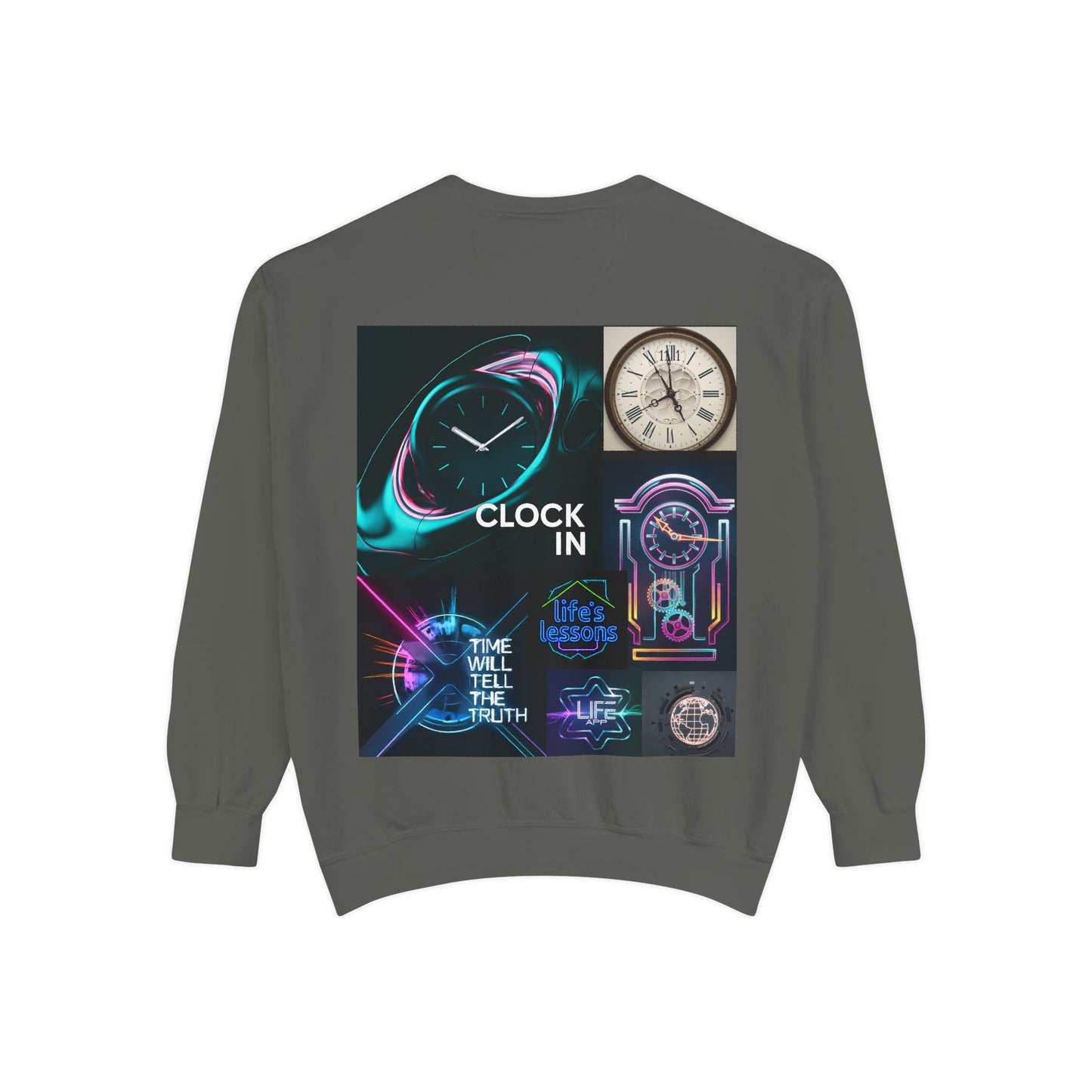 Retro Neon Clock Sweatshirt