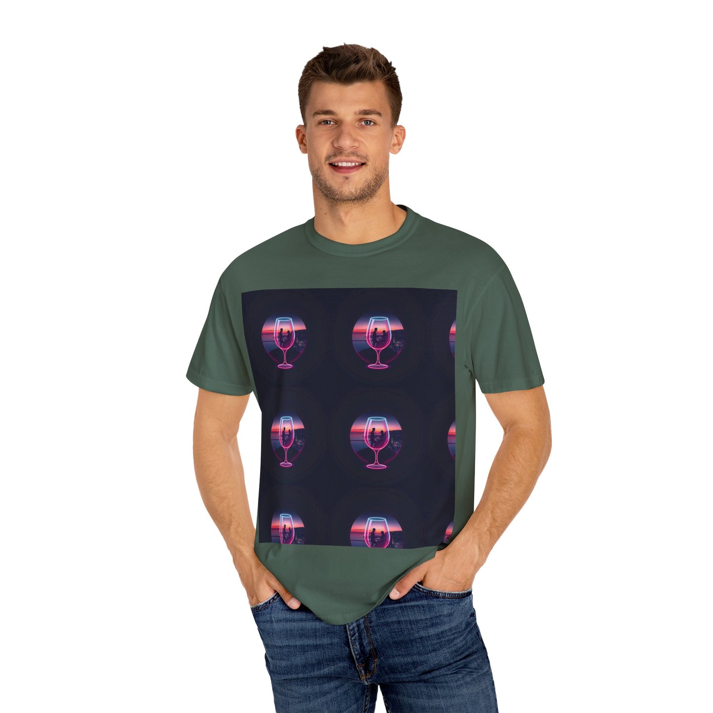 Retro Sunset Glasses T-Shirt, Unisex Garment-Dyed Tee for Casual Wear, Vintage Aesthetic Shirt, Gift for Friends, Summer Vibes Tee, [...]