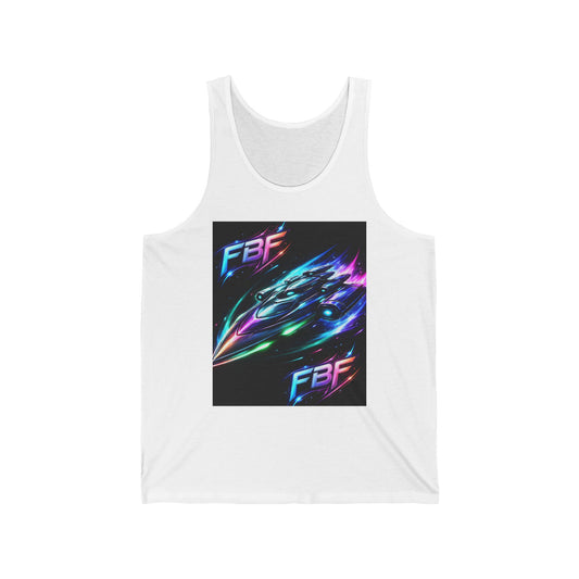 Retro Neon Racing Tank Top — FBF & Battleship Gamer Graphic