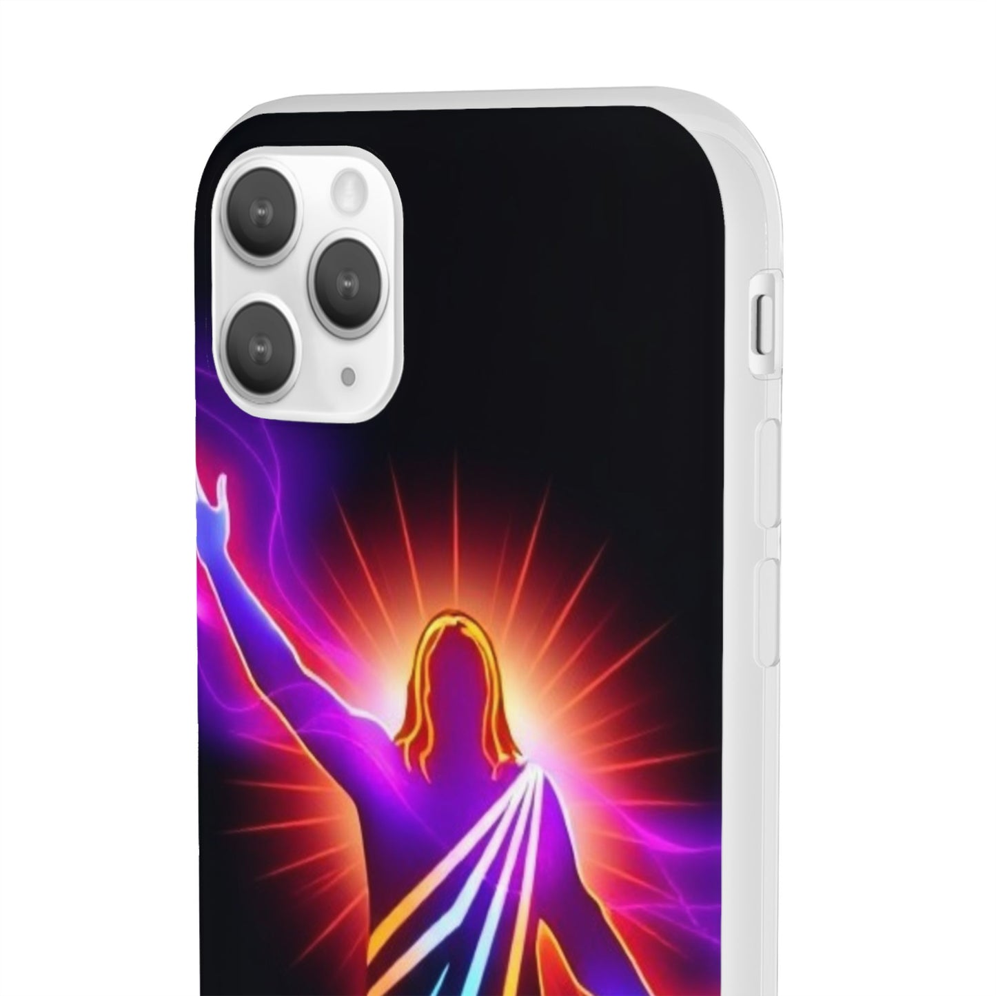 Inspirational Jesus Flexi Case - Colorful Phone Cover for Spiritual Connection