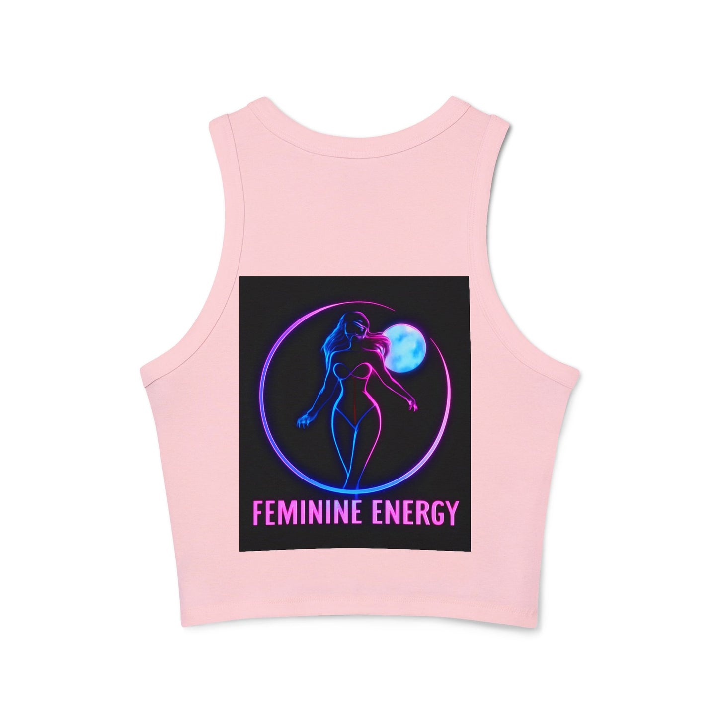 Women's Micro Rib Racer Tank Top - Feminine Energy & Cosmic Vibes, Summer Top, Festival Wear, Workout Gear, Gift for Her, [...]