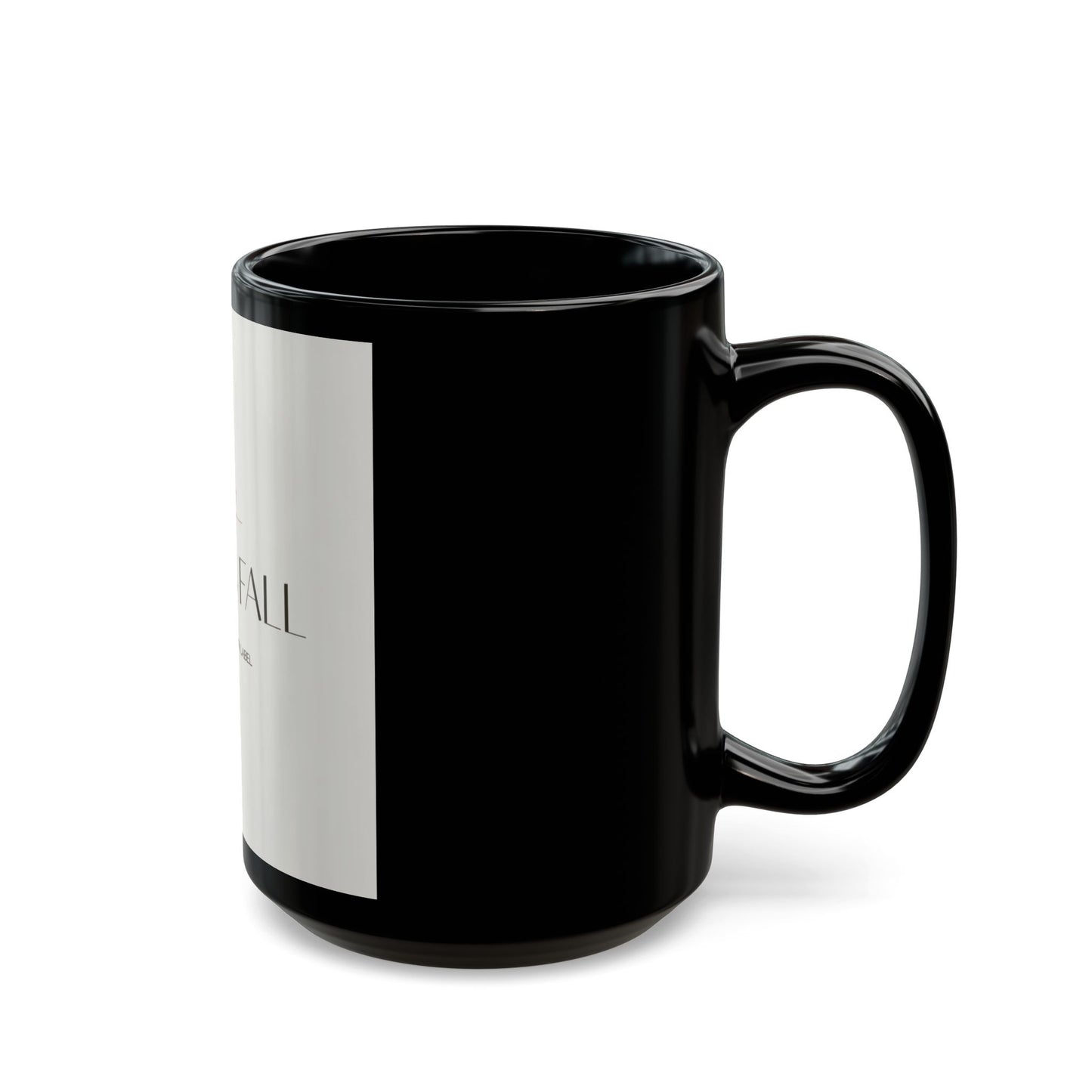 Elegant Faith by Fall Black Mug | 11oz & 15oz | Perfect Gift for Fashion Lovers, Home Decor, Winter Holidays, Coffee Enthusiasts