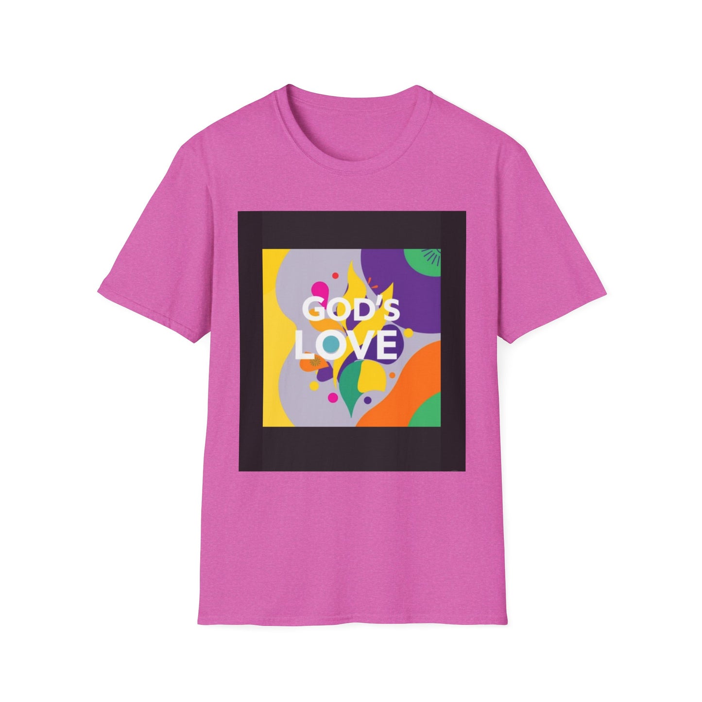 Unisex Softstyle T-Shirt with God's Love Design, Faith Shirt, Inspirational Tee, Christian Apparel, Gift for Believers, Everyday Wear
