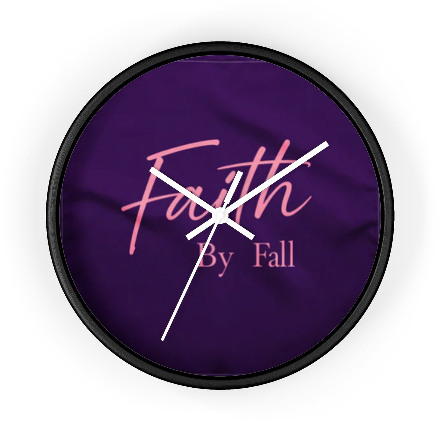 Inspirational Wall Clock - 'Faith By Fall' Purple Decor