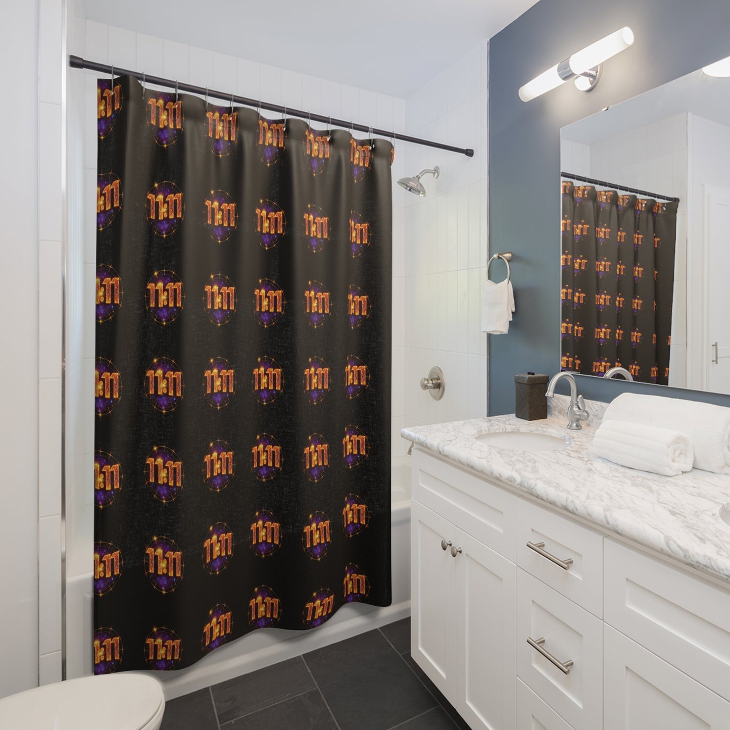 Mystical Galaxy Shower Curtains | Unique Bathroom Decor, Cosmic Design, Halloween Decorations, Home Accessories, Gift Idea