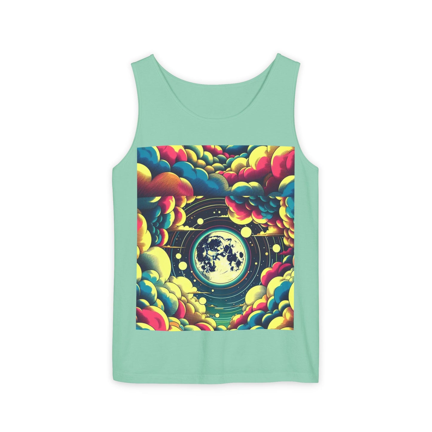 Vibrant Art Tank Top, Colorful Summer Tee, Graphic Beachwear, Boho Casual Top, Unique Gift for Art Lovers, Festival Attire