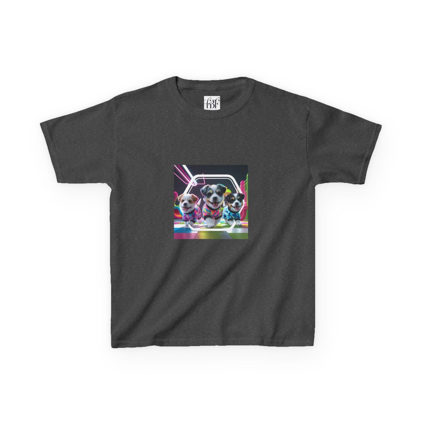 Colorful Dog-Themed Kids Tee - 'Unity Fun' Design