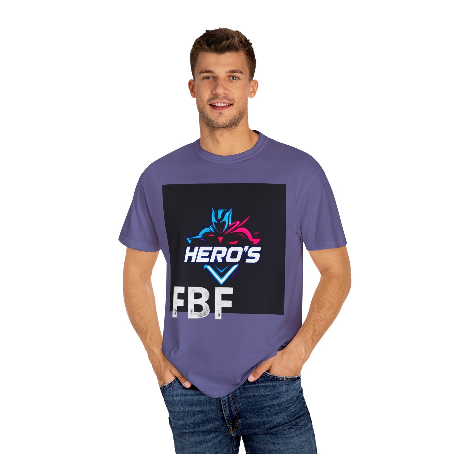 Hero's Unisex Garment-Dyed T-shirt, Casual Tee, Perfect for Gifting, Comic Fans, Hero Celebrations, Graphic Tee, Everyday Wear