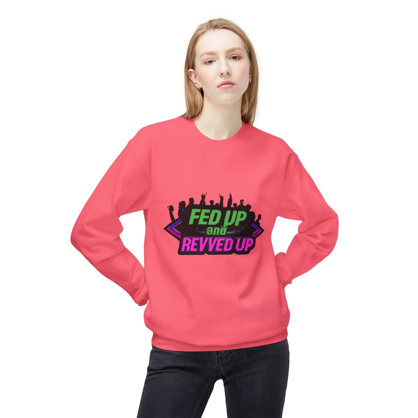 Empowered Message Crewneck Sweatshirt, Unisex Fleece, Activism Sweatshirt, Political Apparel, Comfortable Streetwear