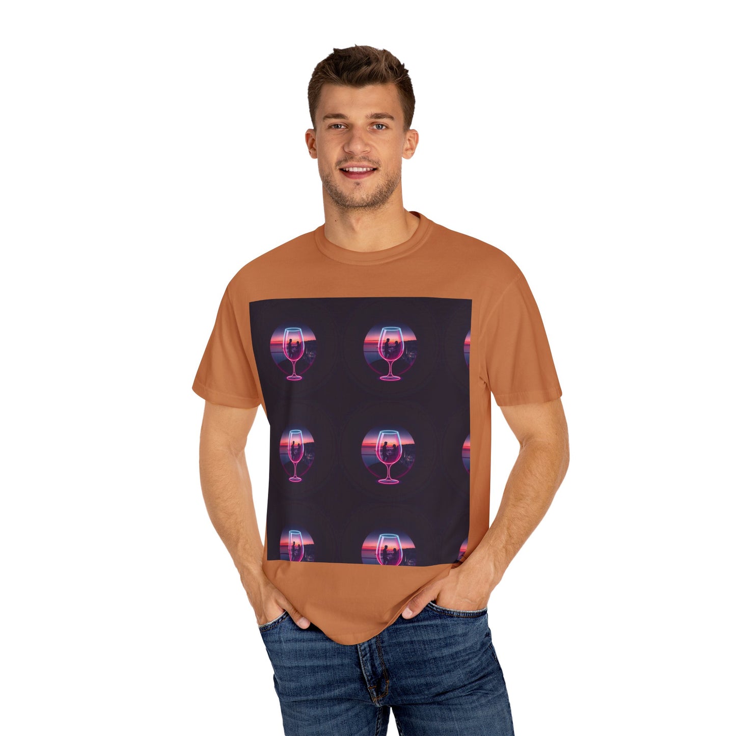 Retro Sunset Glasses T-Shirt, Unisex Garment-Dyed Tee for Casual Wear, Vintage Aesthetic Shirt, Gift for Friends, Summer Vibes Tee, [...]