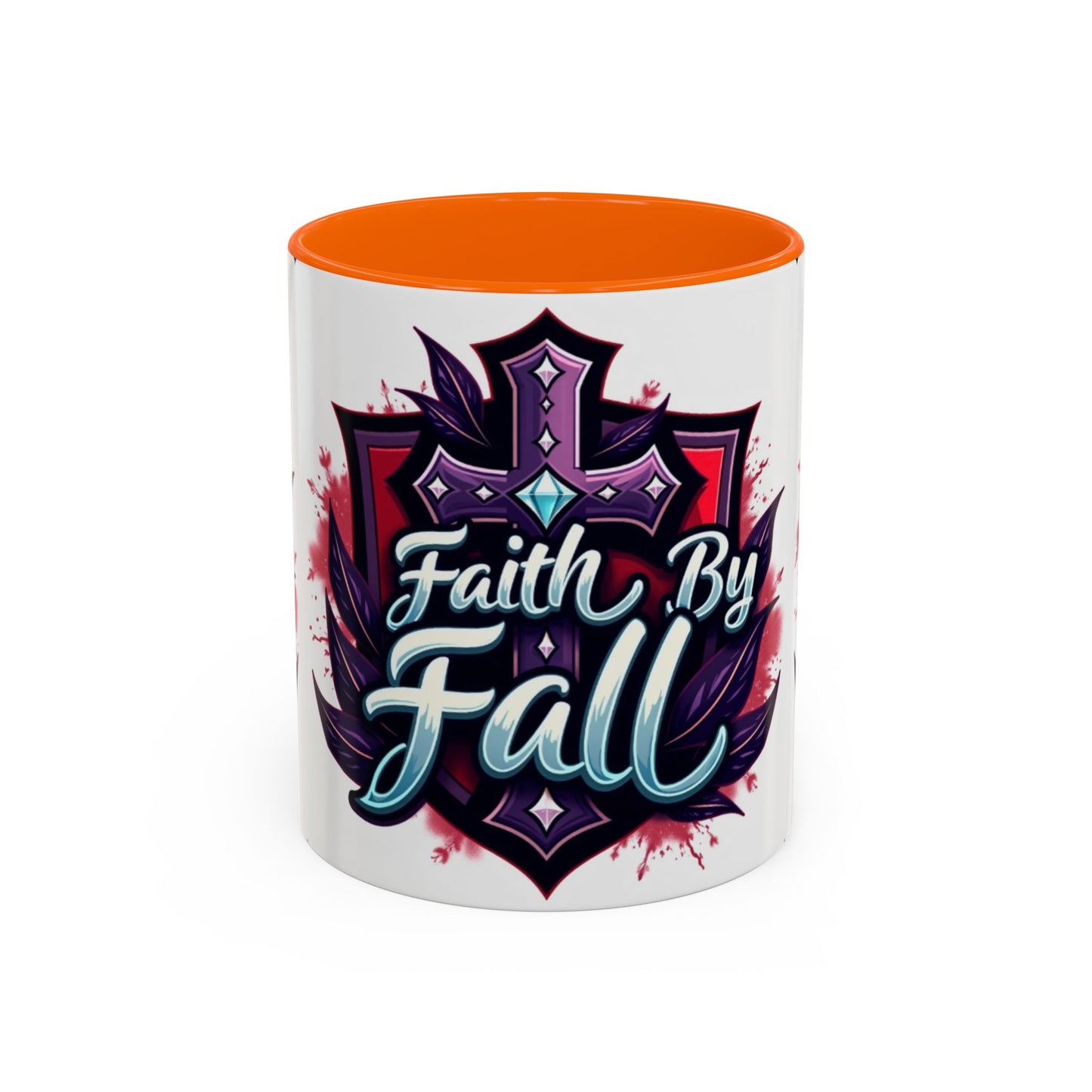 Faith By Fall Accent Coffee Mug, Inspirational Mug, Gift for Coffee Lovers, Autumn Decor, Fall Mugs, Personalized Drinkware