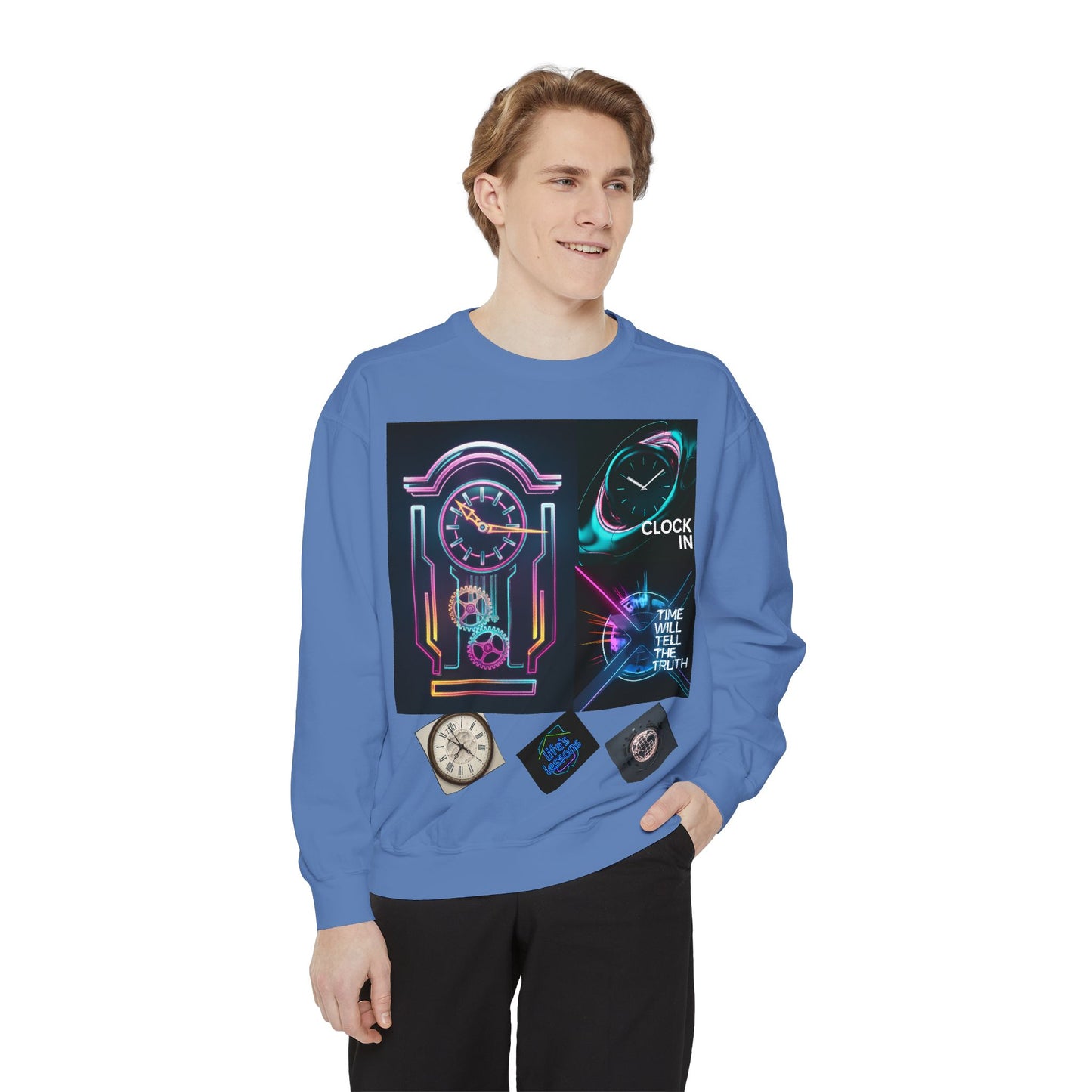 Retro Neon Clock Sweatshirt