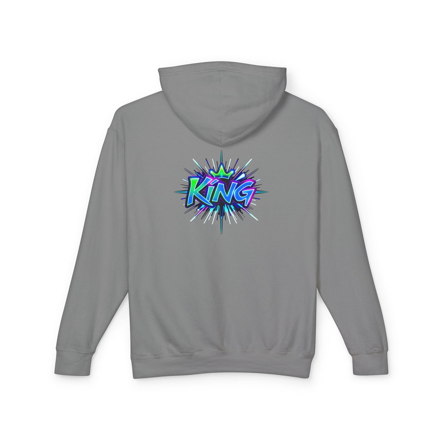 Colorful King Hoodie for Trendy Casual Wear, Unisex Lightweight Sweatshirt for Men & Women, Perfect Gift for Birthdays, Hip Hop Vibes, [...]