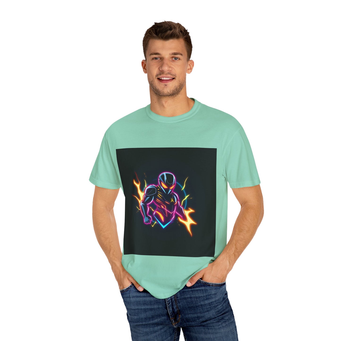 Vibrant Unisex Graphic T-Shirt, Cosmic Dreams Tee, Retro Neon Shirt, Stylish Casual Wear, Gift for Gamers & Dreamers