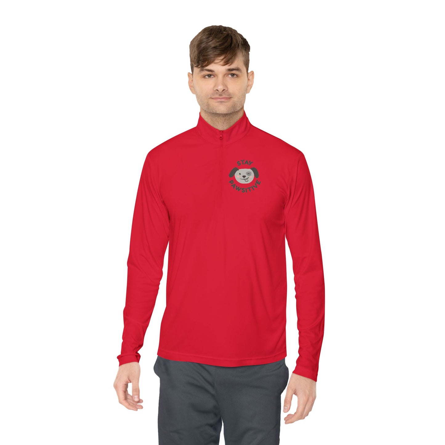 Stay pawsitive  Unisex Quarter-Zip Pullover