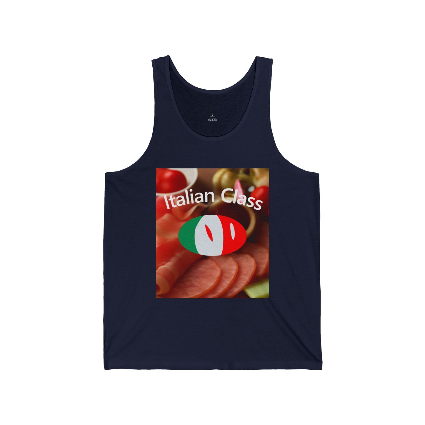 Italian Class Unisex Tank Top, Fun Culinary Shirt, Perfect for Food Lovers, Summer Events, Cooking Classes, BBQ Parties