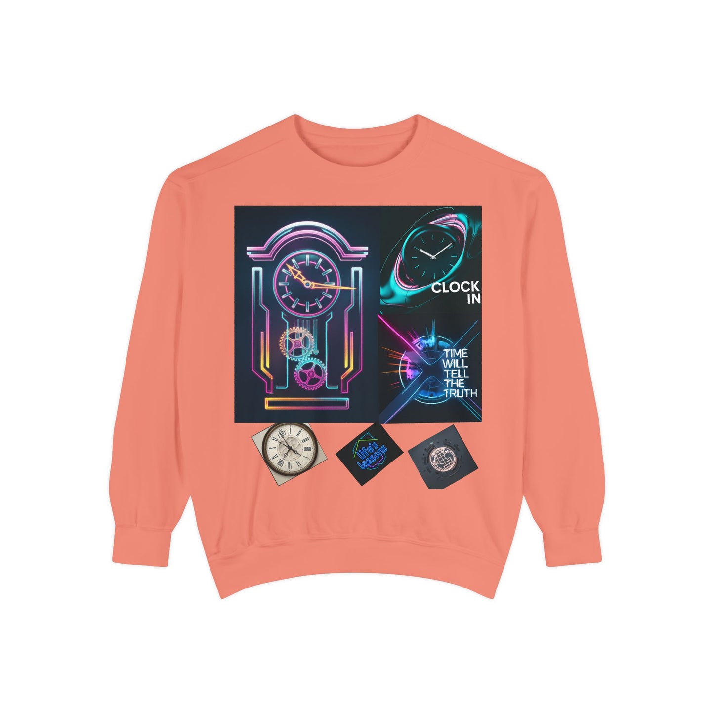 Retro Neon Clock Sweatshirt