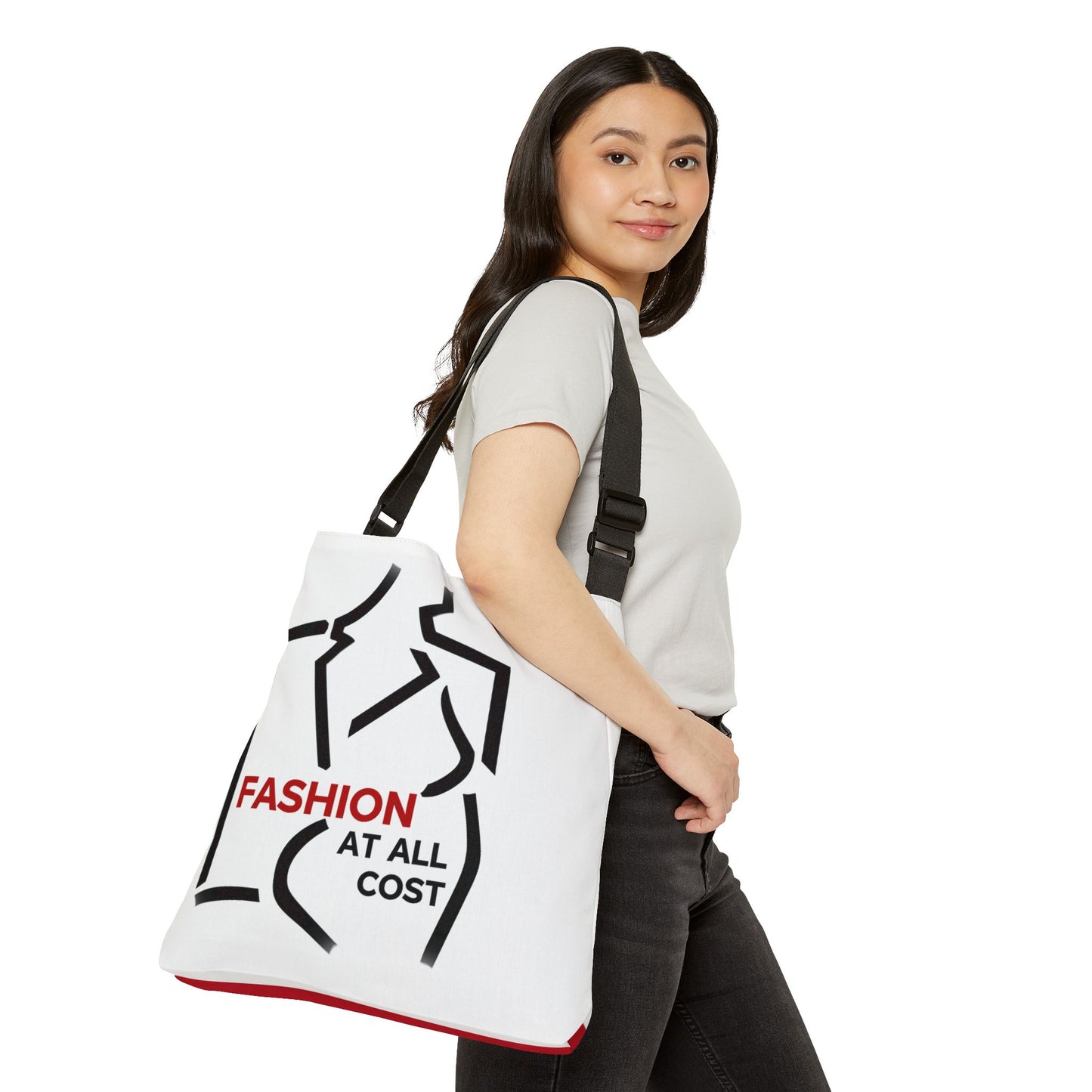 Chic Adjustable Tote Bag with Fashion Quotes, Stylish Purse, Eco-Friendly Bag, Trendy Everyday Tote, Gift for Fashion Lovers