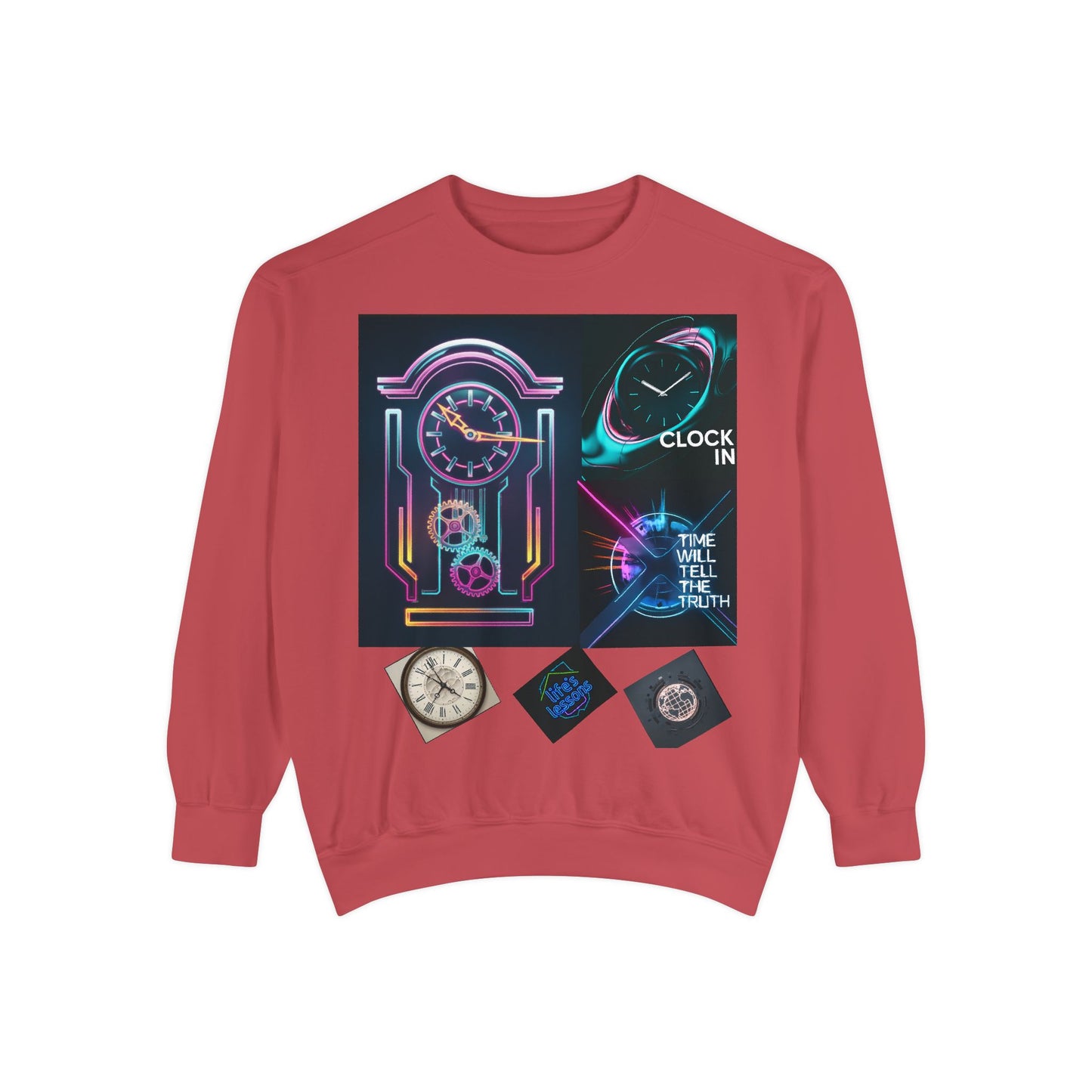 Retro Neon Clock Sweatshirt