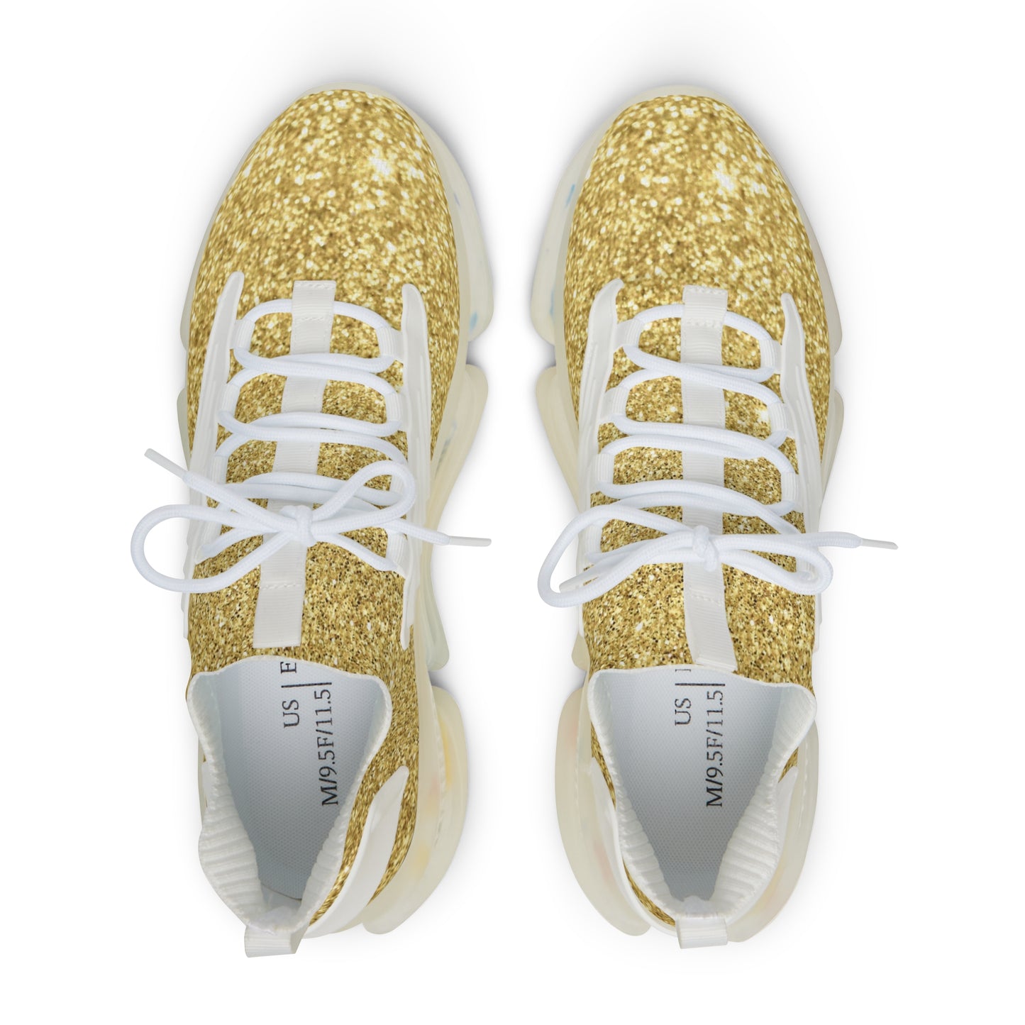 Golden glitter Men's Mesh Sneakers