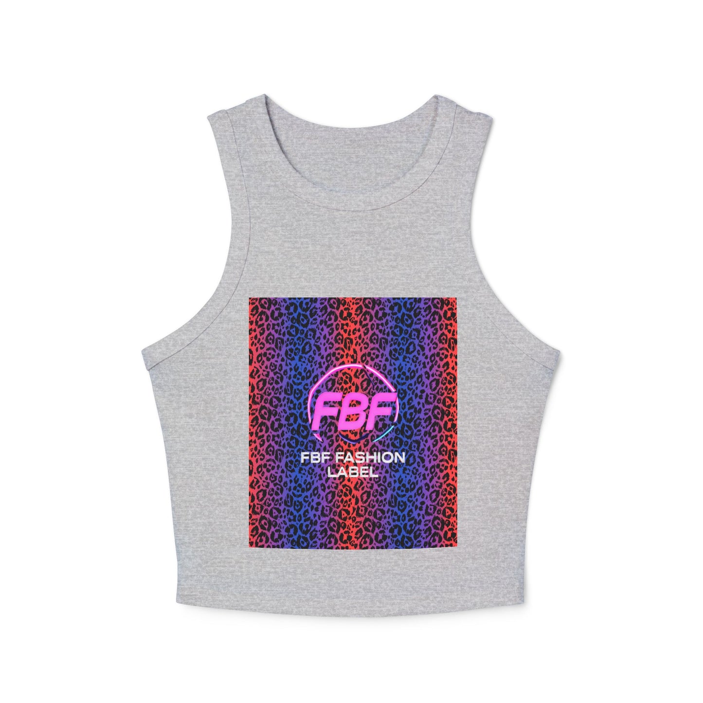 Pink FBF Women's Micro Rib Racer Tank Top