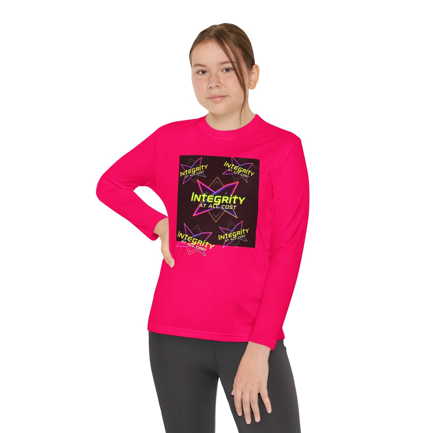 Integrity Youth Long Sleeve Tee, Cool Graphic Shirt, Motivational Apparel, Perfect for Sports, Birthday Gift