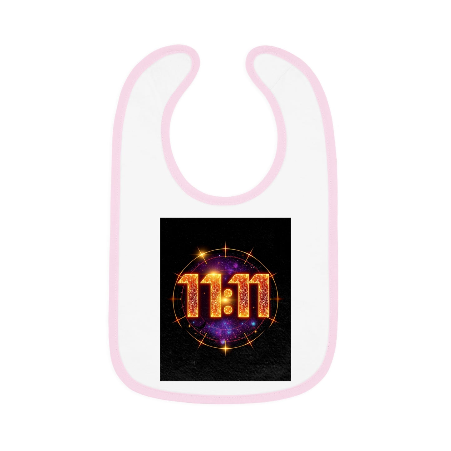 Sparkly 11:11 Baby Bib - Cute Gift for Newborns, Baby Shower, Birthday, Snacks & Meal Time