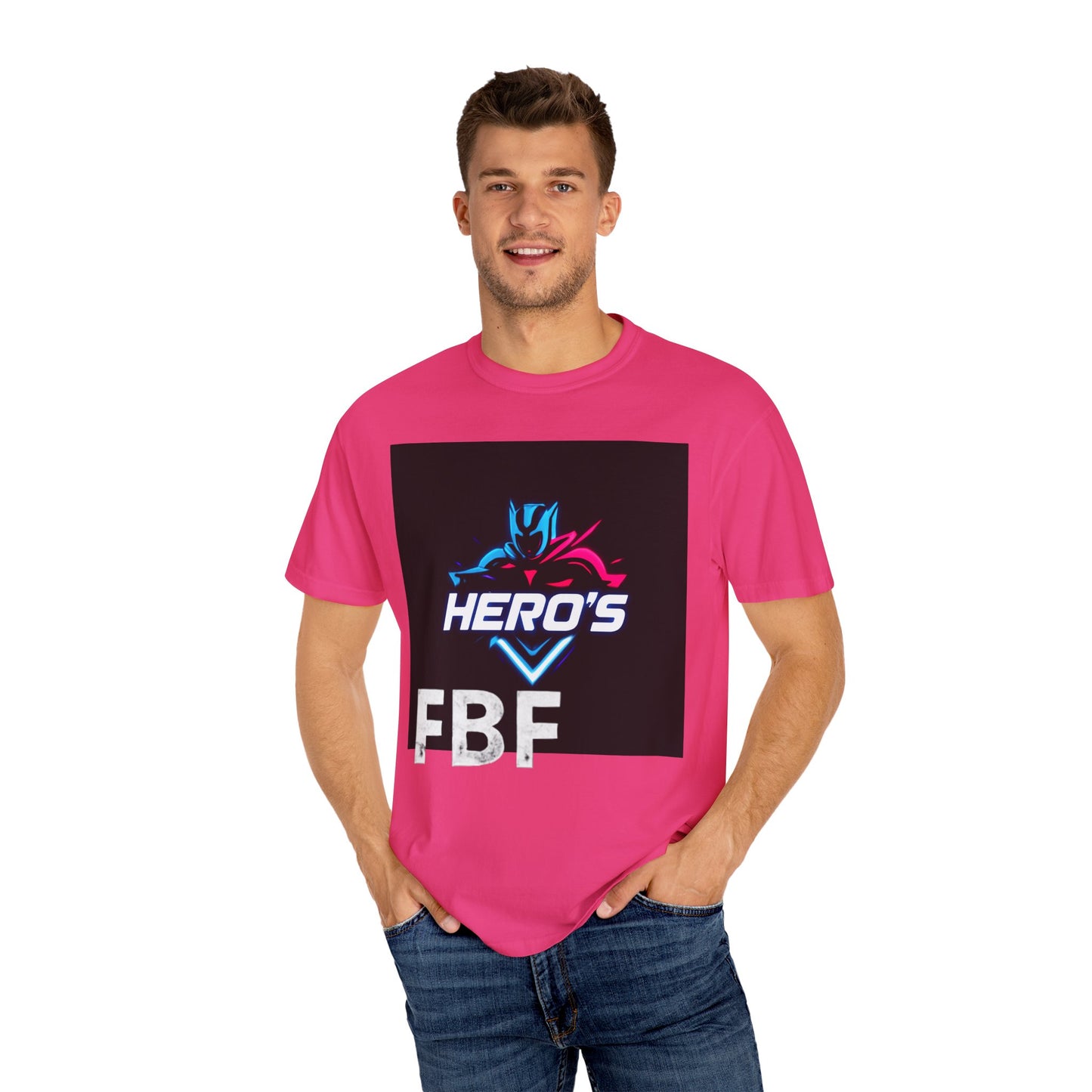 Hero's Unisex Garment-Dyed T-shirt, Casual Tee, Perfect for Gifting, Comic Fans, Hero Celebrations, Graphic Tee, Everyday Wear
